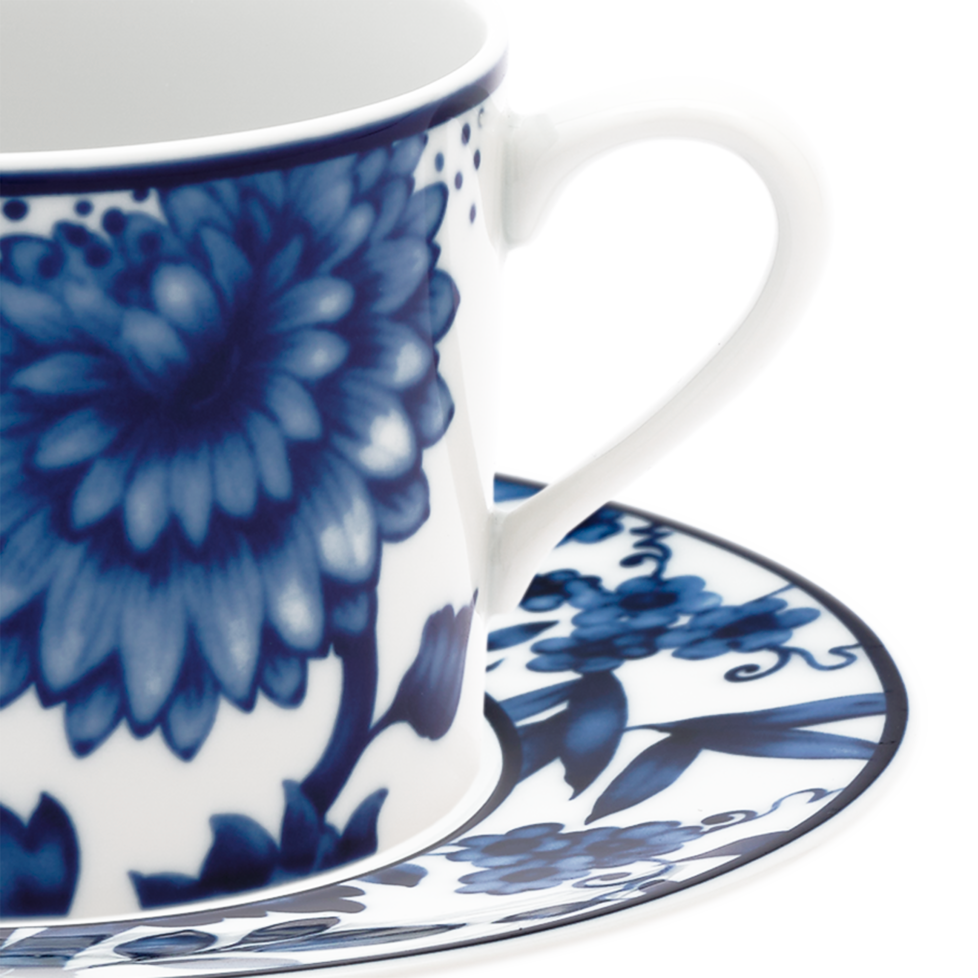 Cappuccinotasse, weiß, H 8 cm | Meissen No. 41 Noble Blue