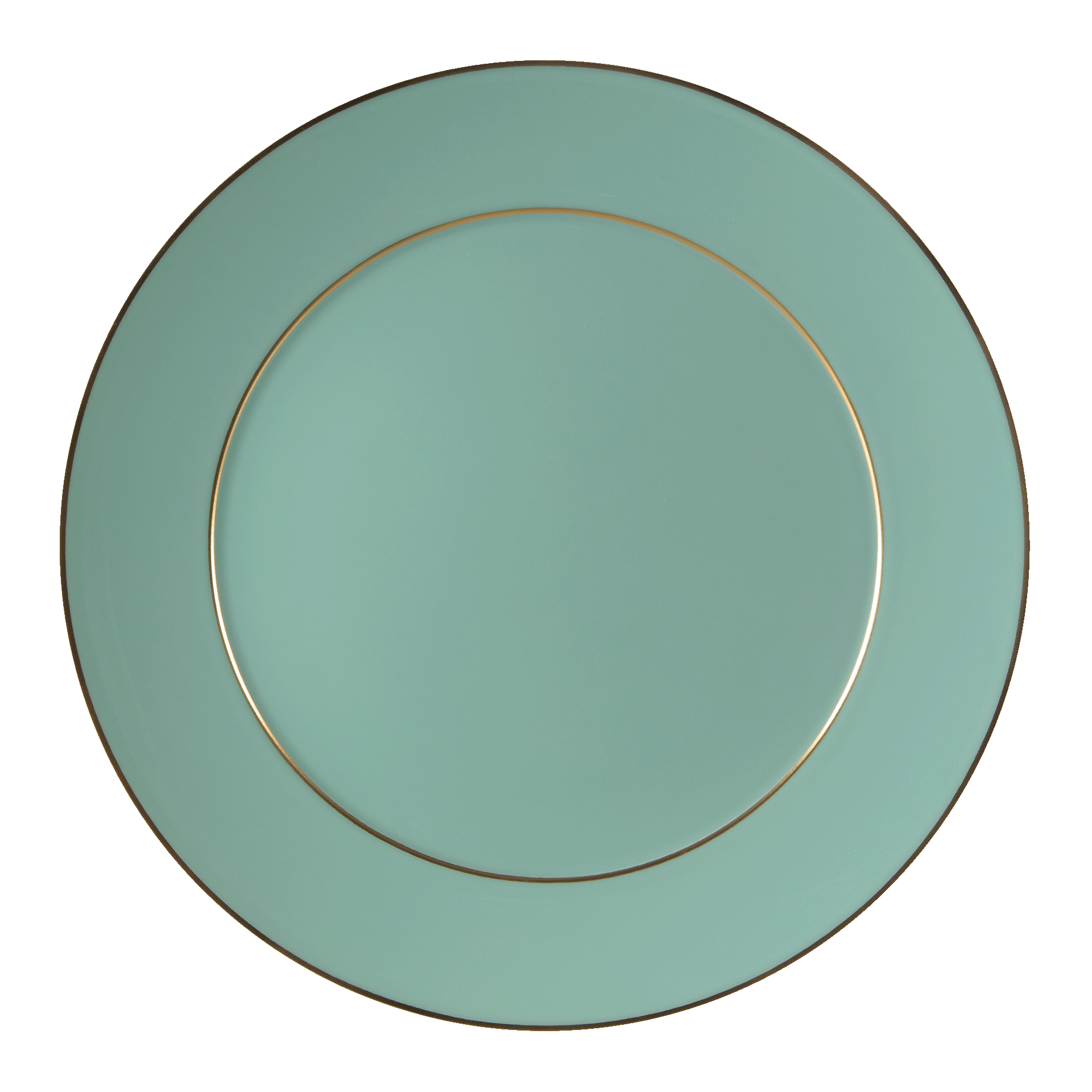 Platzteller, seladon, Goldrand, Ø 33 cm | Meissen No.41 Urban Colours