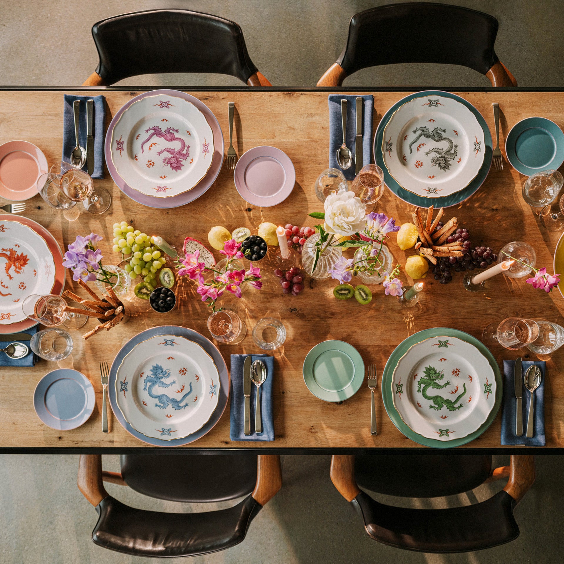 Platzteller, seladon, Goldrand, Ø 33 cm | Meissen No.41 Urban Colours