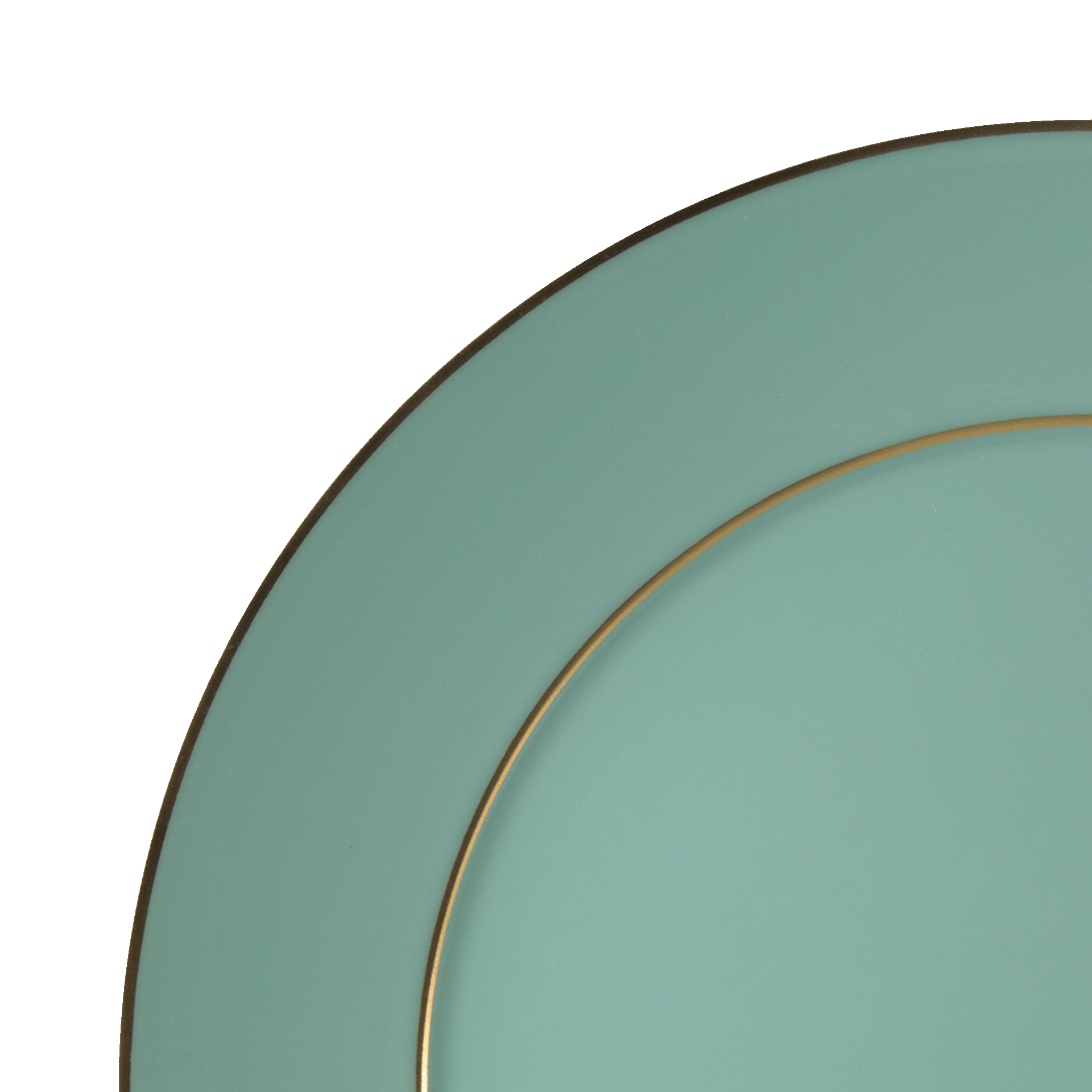 Platzteller, seladon, Goldrand, Ø 33 cm | Meissen No.41 Urban Colours