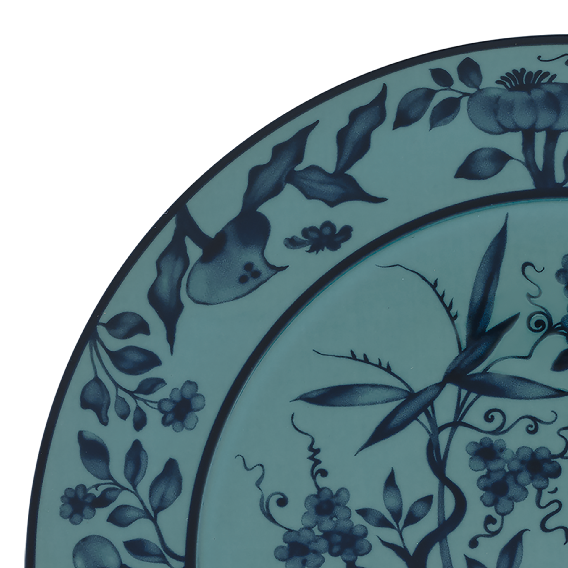 Platzteller petrol Ø 33 cm | Meissen No.41 Zwiebelmuster