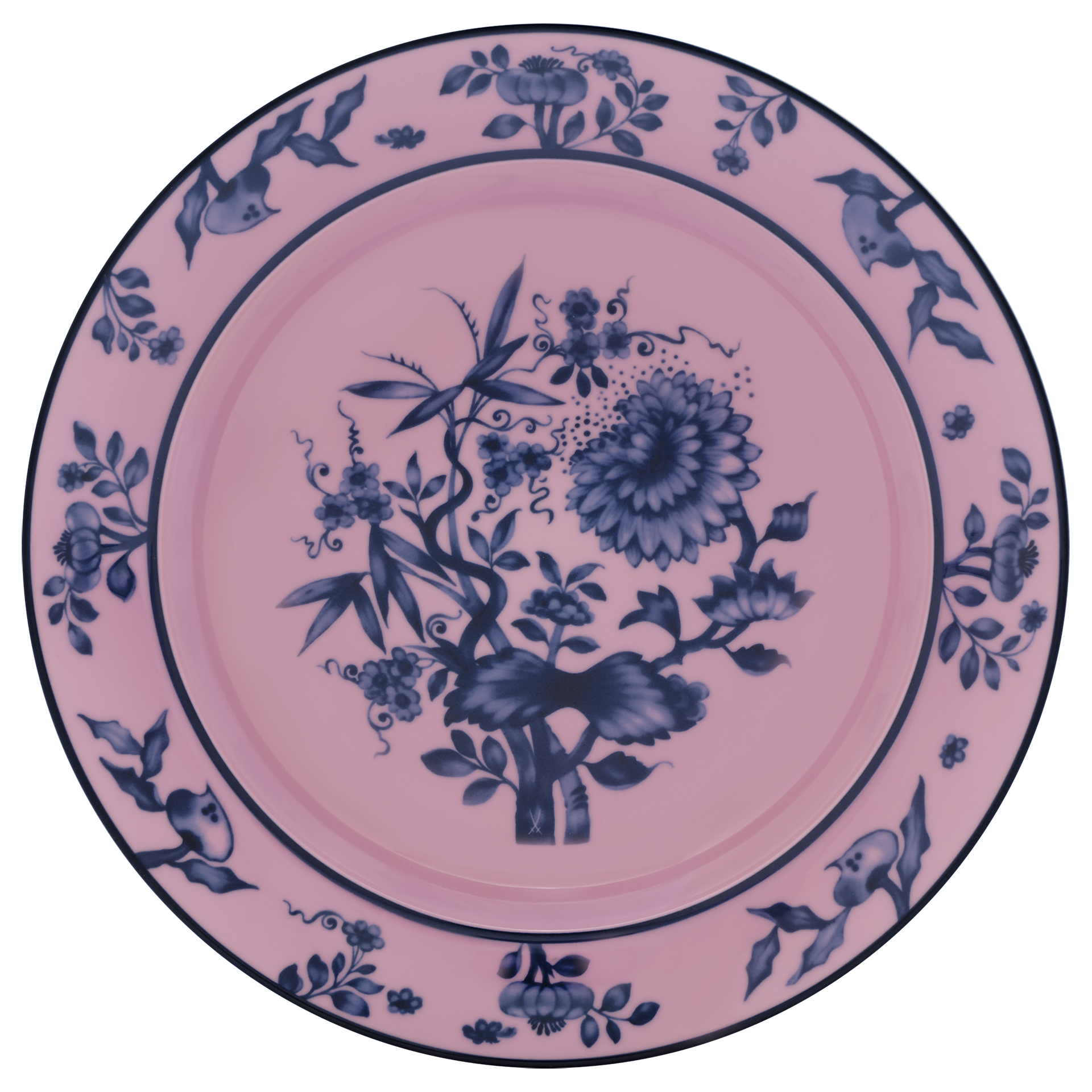 Suppenteller rosa Ø 23 cm | Meissen No.41 Zwiebelmuster