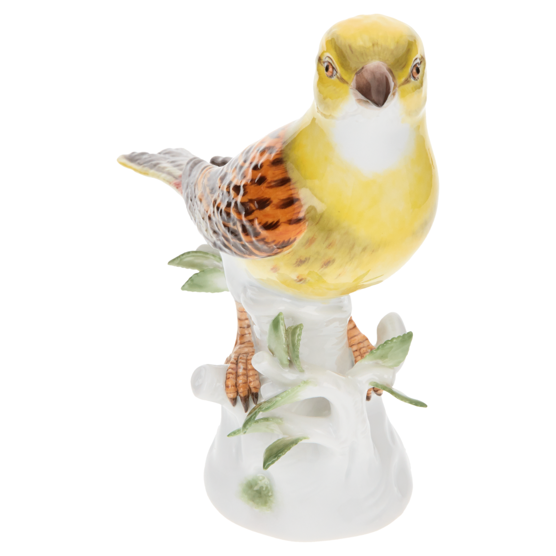 Einzelfigur, Vogel Goldammer, H 14 cm | Meissen Figuren Individuell