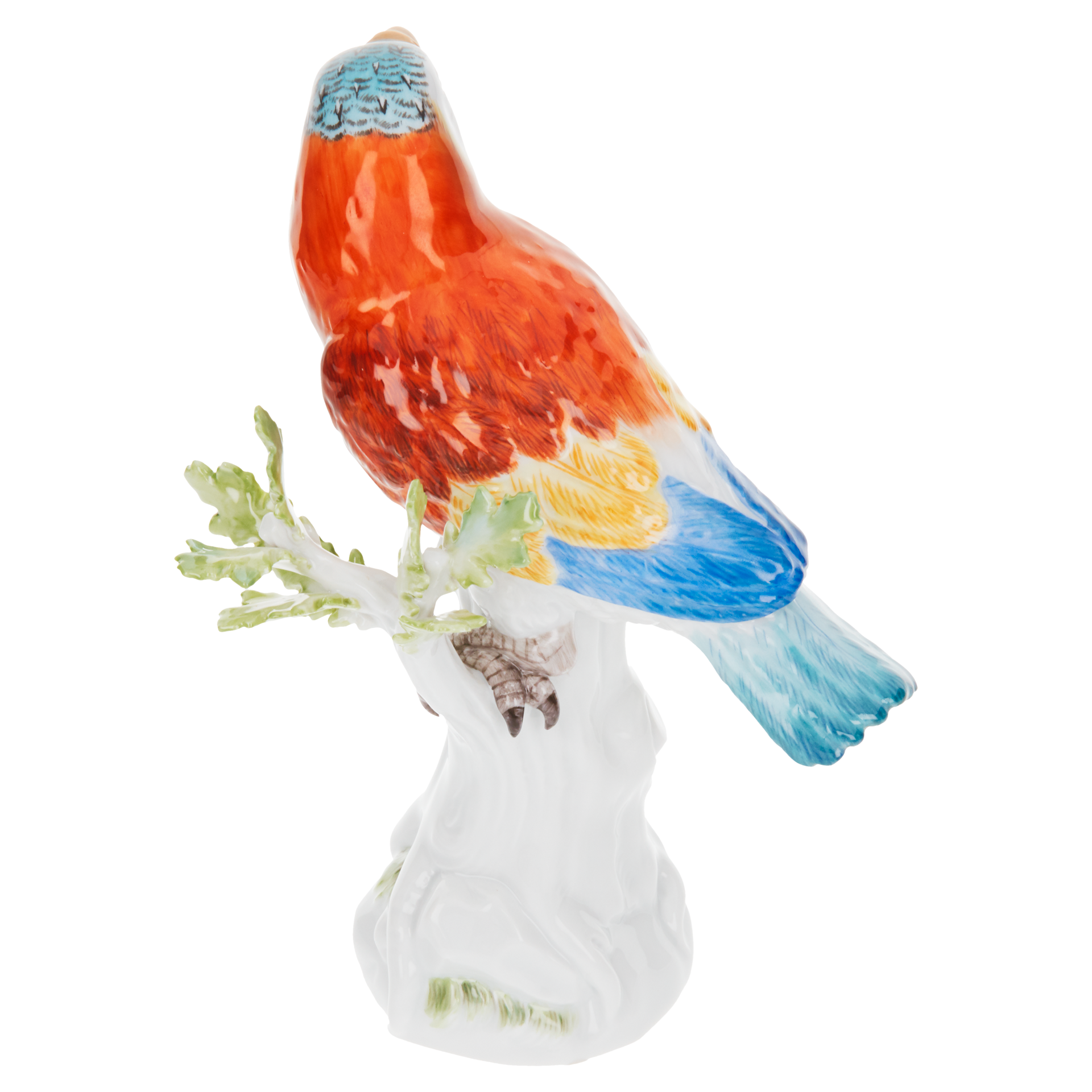 Einzelfigur Papagei, Bunt staffiert, H 16 cm | Meissen Figuren Individuell