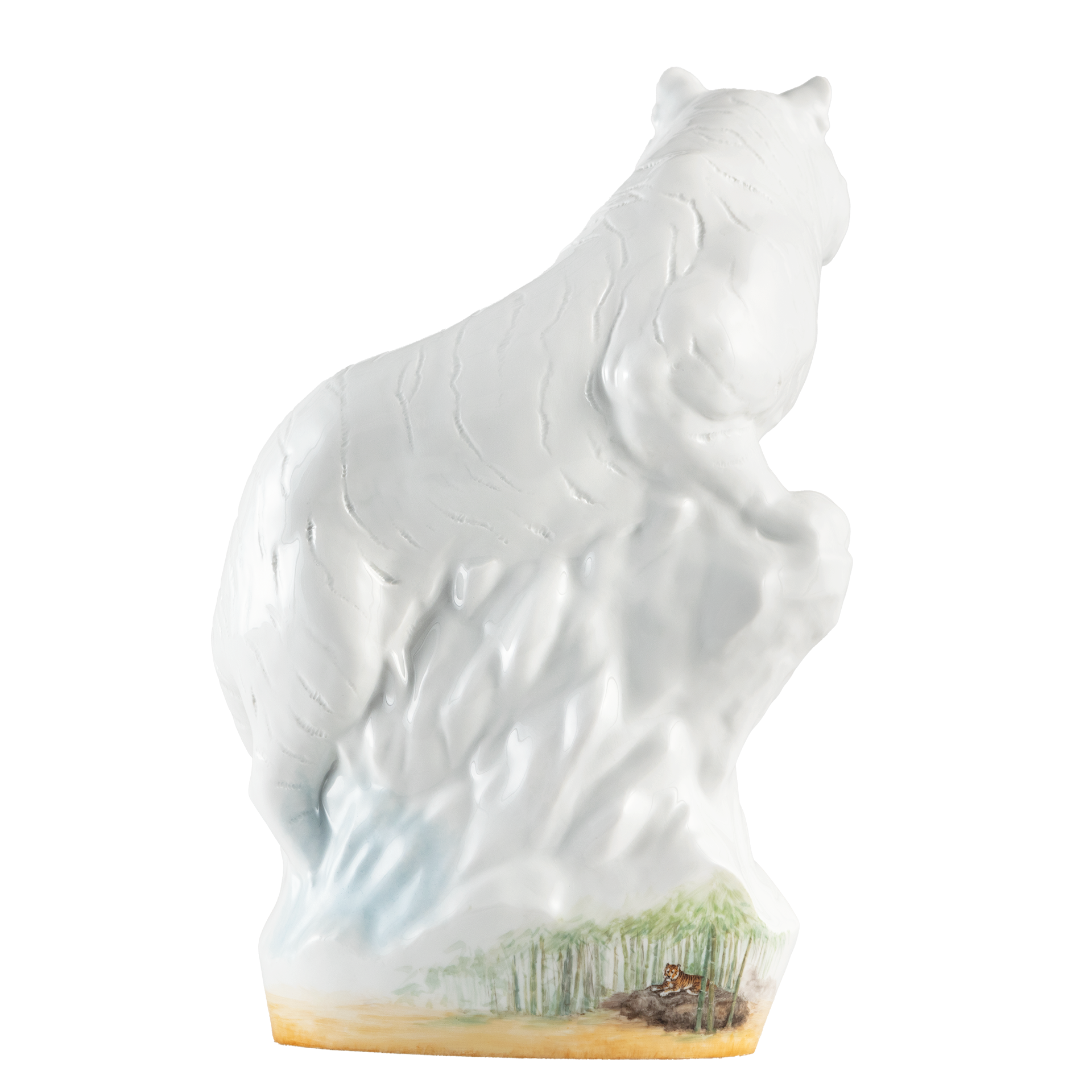 Einzelfigur Tiger, Savanne, H 33 cm | Meissen Figuren Individuell