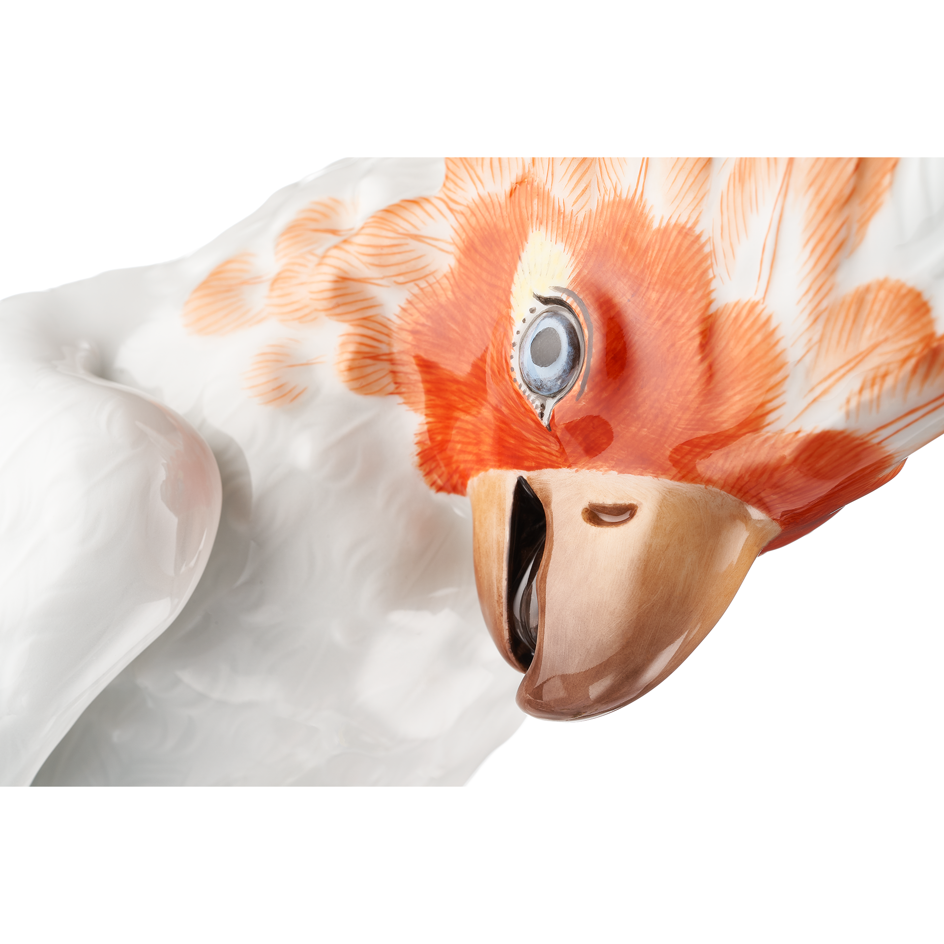 Einzelfigur Kakadu, Bunt staffiert, H 25 cm | Meissen Figuren Individuell