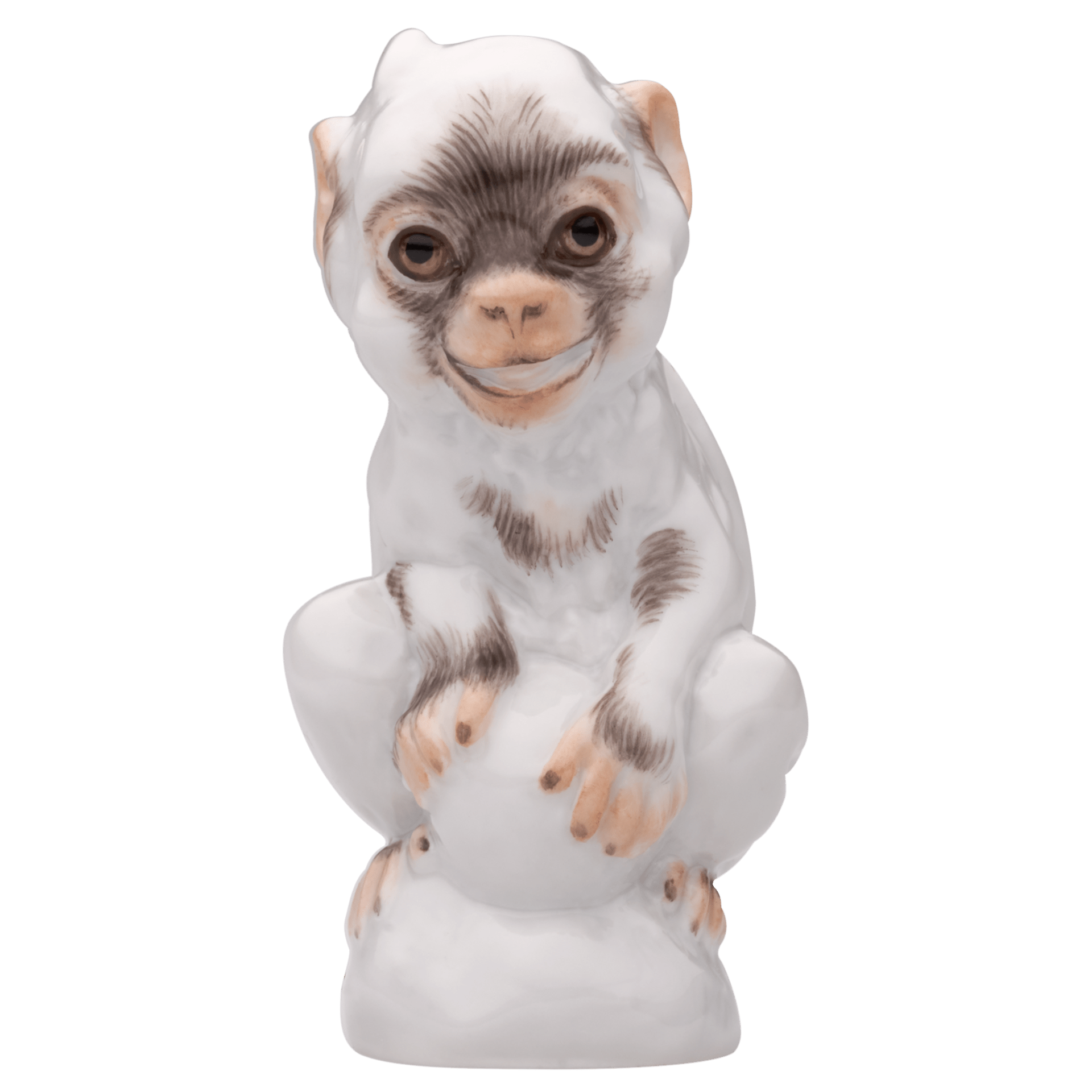 Affe, Bunt staffiert, leicht, H 6 cm | Meissen Figuren - Edition Tierkinder 900600 - 78002 - Meissen Weimar