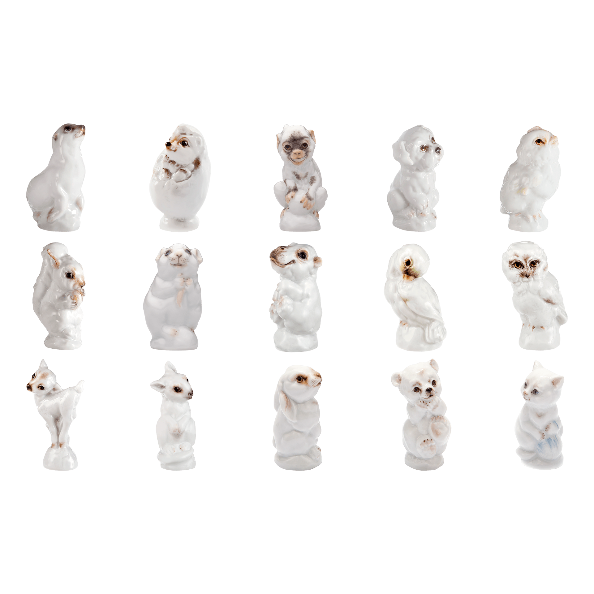 Affe, Bunt staffiert, leicht, H 6 cm | Meissen Figuren - Edition Tierkinder 900600 - 78002 - Meissen Weimar