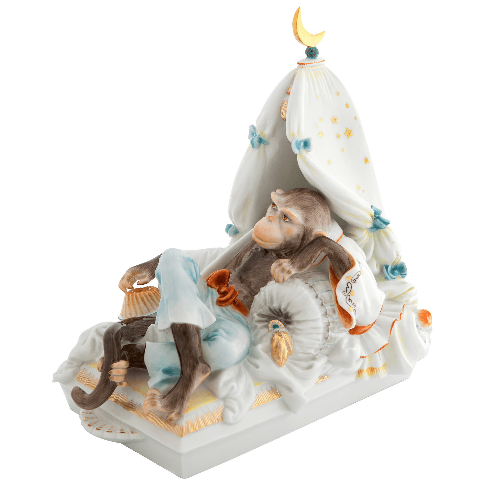 Affe Fips, H 21,5 cm | Meissen Malerei 900384 - 78599 - Meissen Weimar