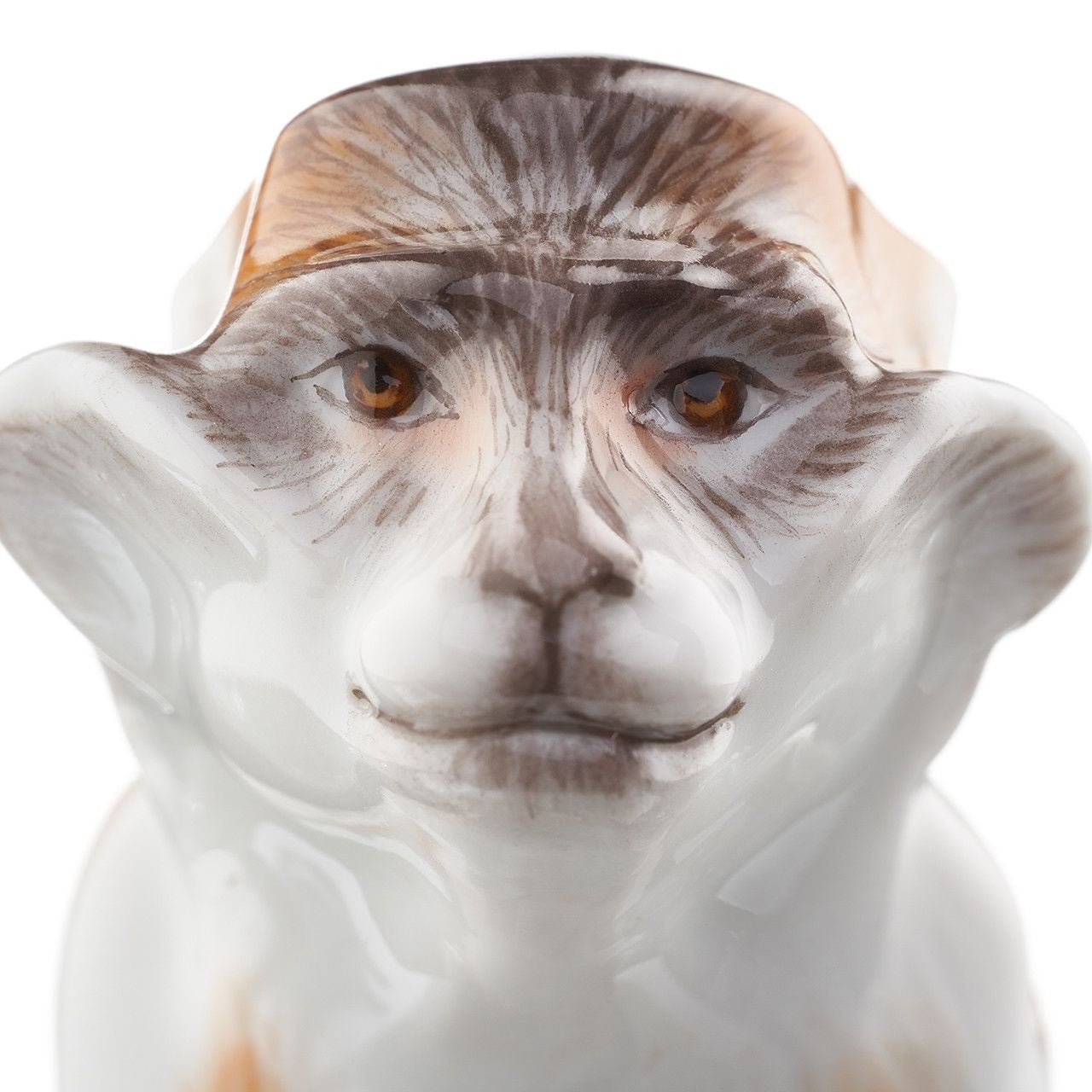 Affe Meerkatze auf Schale, H 13 cm | Meissen Porzellan 900174 - 78897 - Meissen Weimar