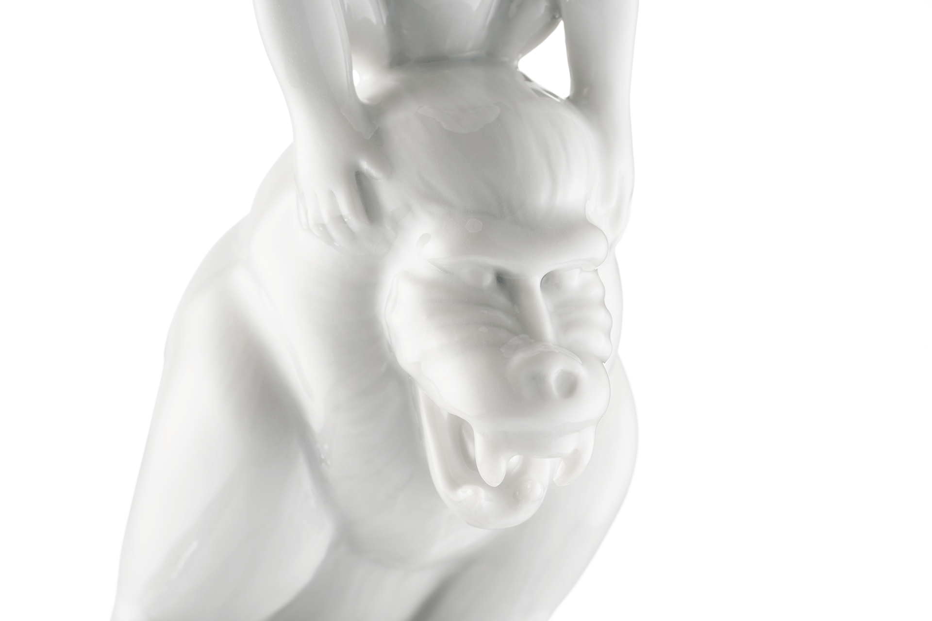 Affengruppe Drei Affen, klein, Weiß, H 22 cm | Meissen Einzelplastik 000001 - 78328 - Meissen Weimar