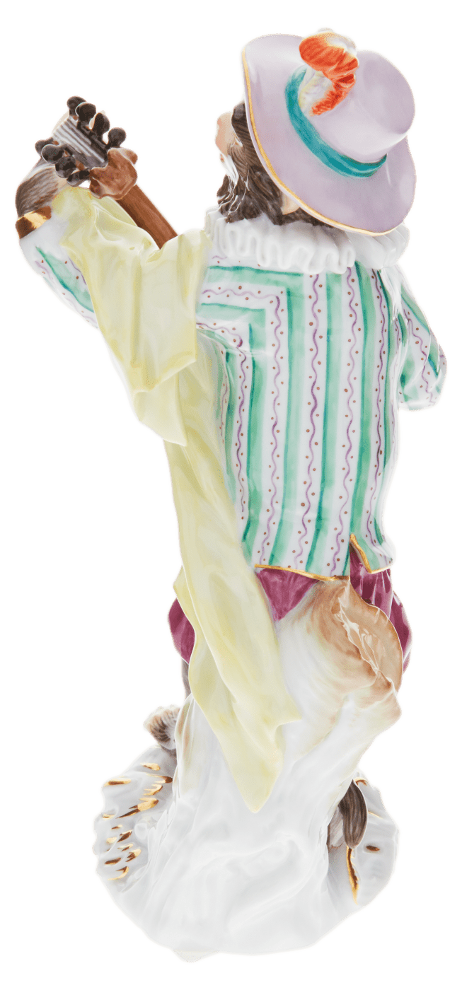 Affenkapelle Gitarrist Figur, Mehrfarbig, H 15 cm | Meissen Figuren - Edition Affenkapelle 90c300 - 60017 - Meissen Weimar