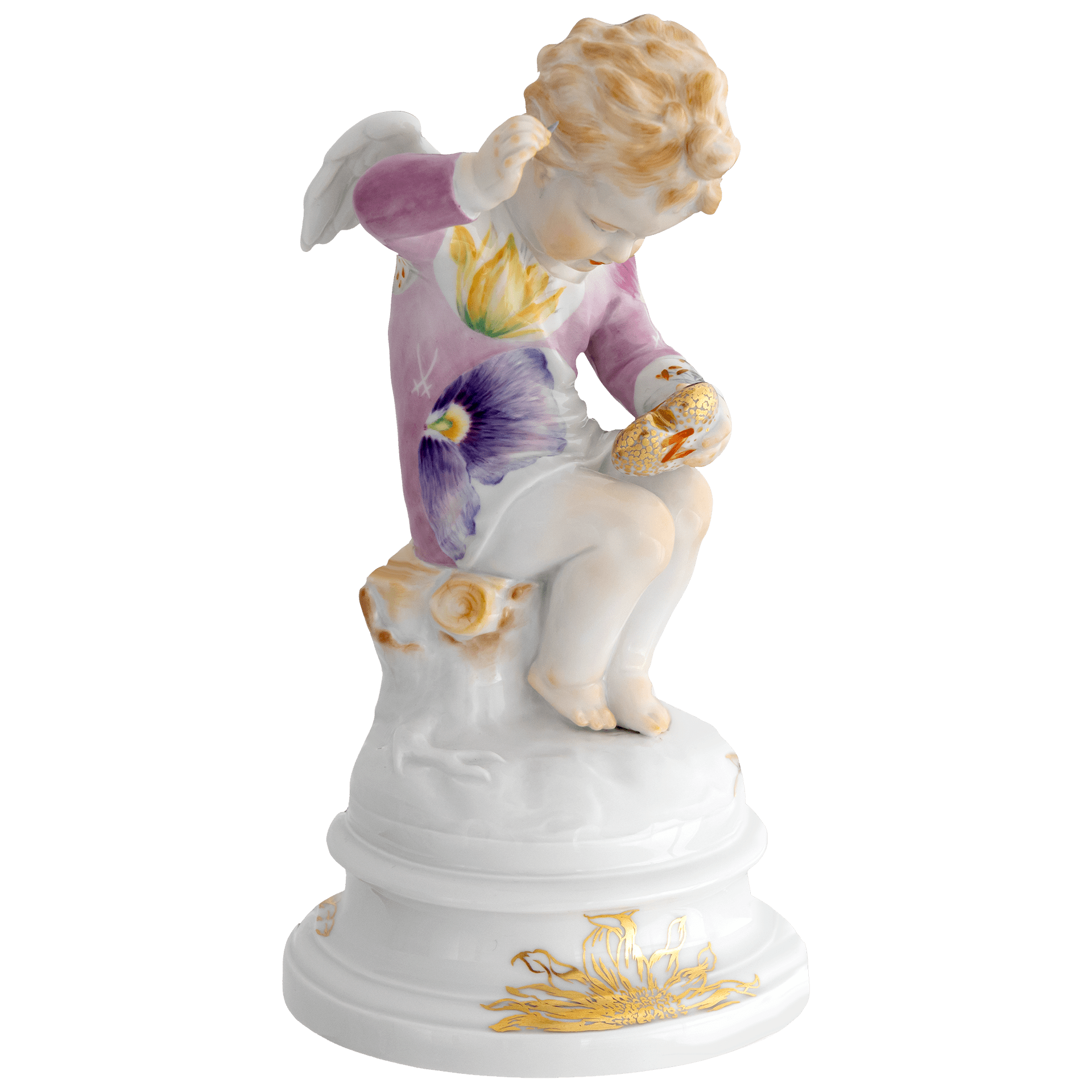 Amor, Giant Bloom Shirt, H 18 cm | Meissen Einzelplastik 90A477 - 70624 - Meissen Weimar