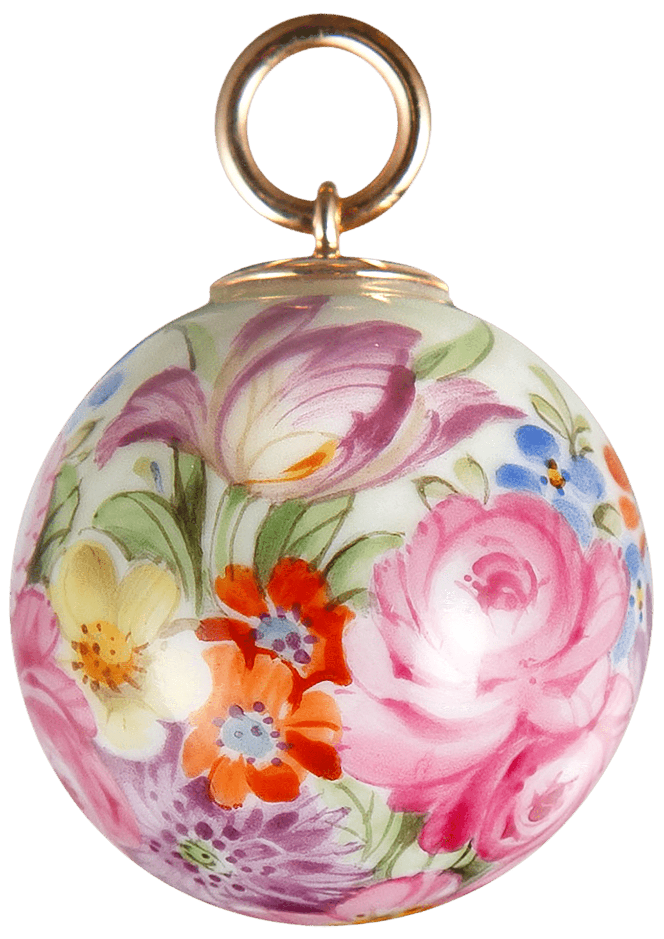 Anhänger Boule Blumenwiese, Ø 2,1 cm | Meissen Porzellananhänger 97c030-55m34 - Meissen Weimar