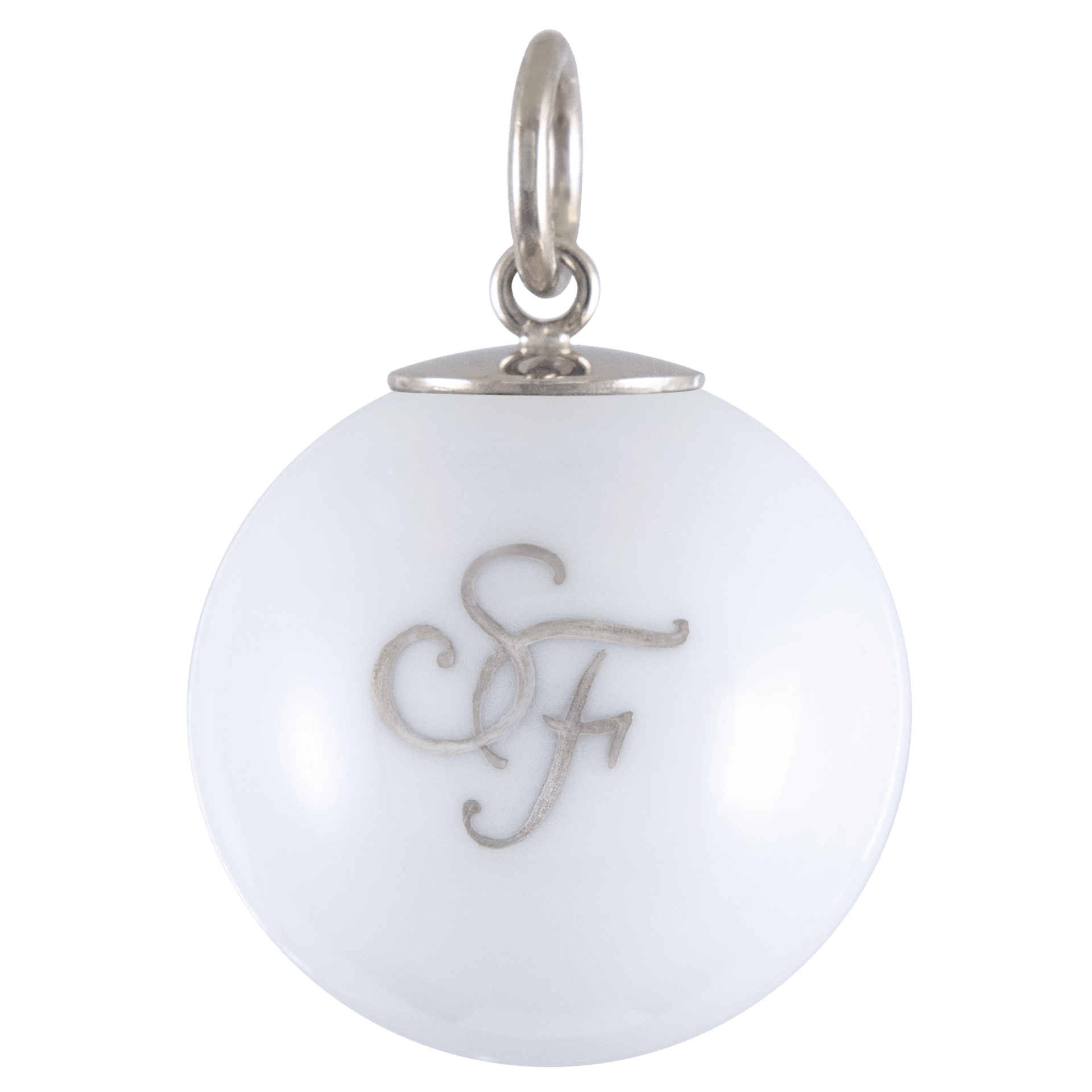 Anhänger Boule Monogramm in Platin, Ø 2,2 cm | Meissen Boule Collection 97b203-55m33 - Meissen Weimar