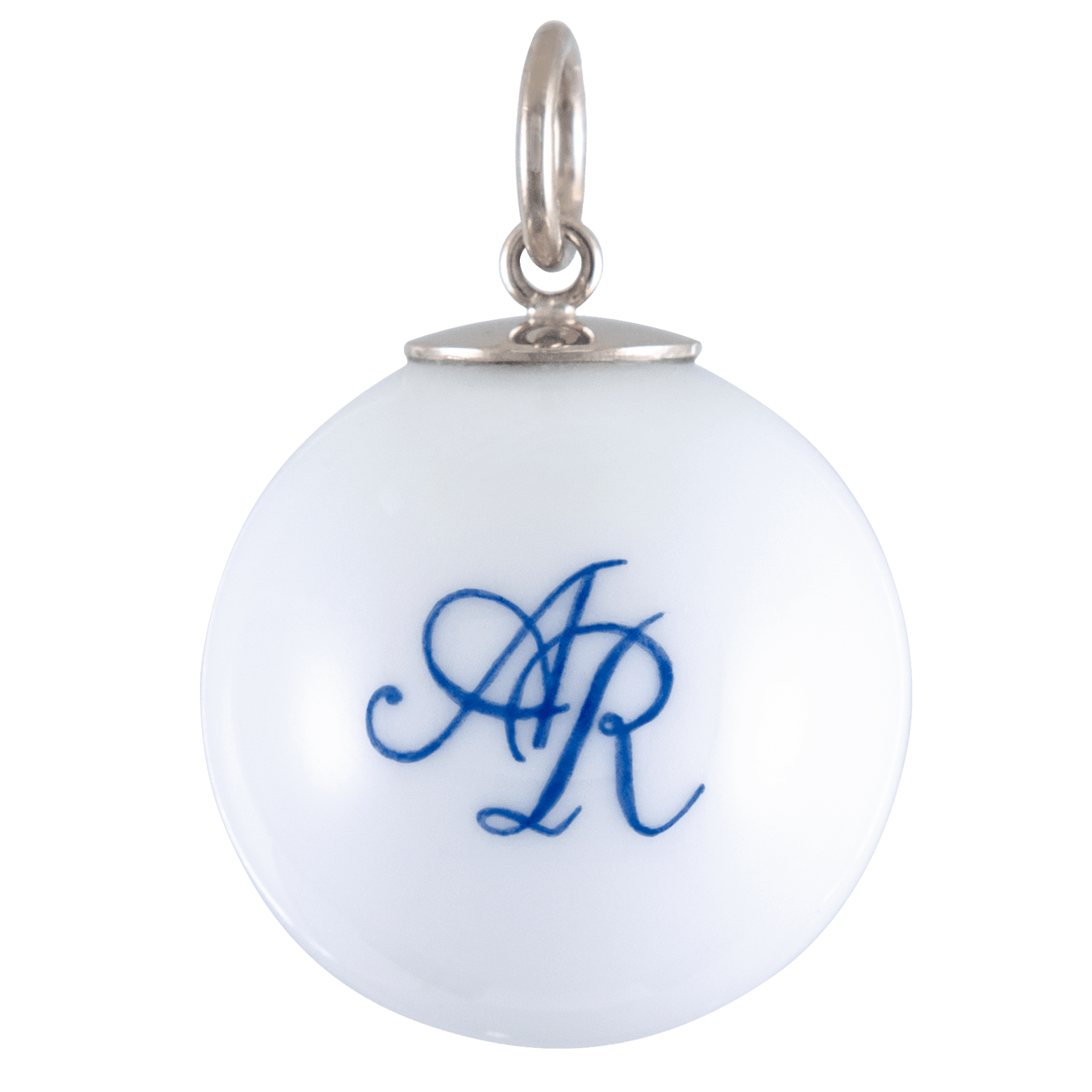 Anhänger Boule Monogramm Kobaltblau Ø 2,2 cm | Meissen Boule Collection 97b201-55m33 - Meissen Weimar