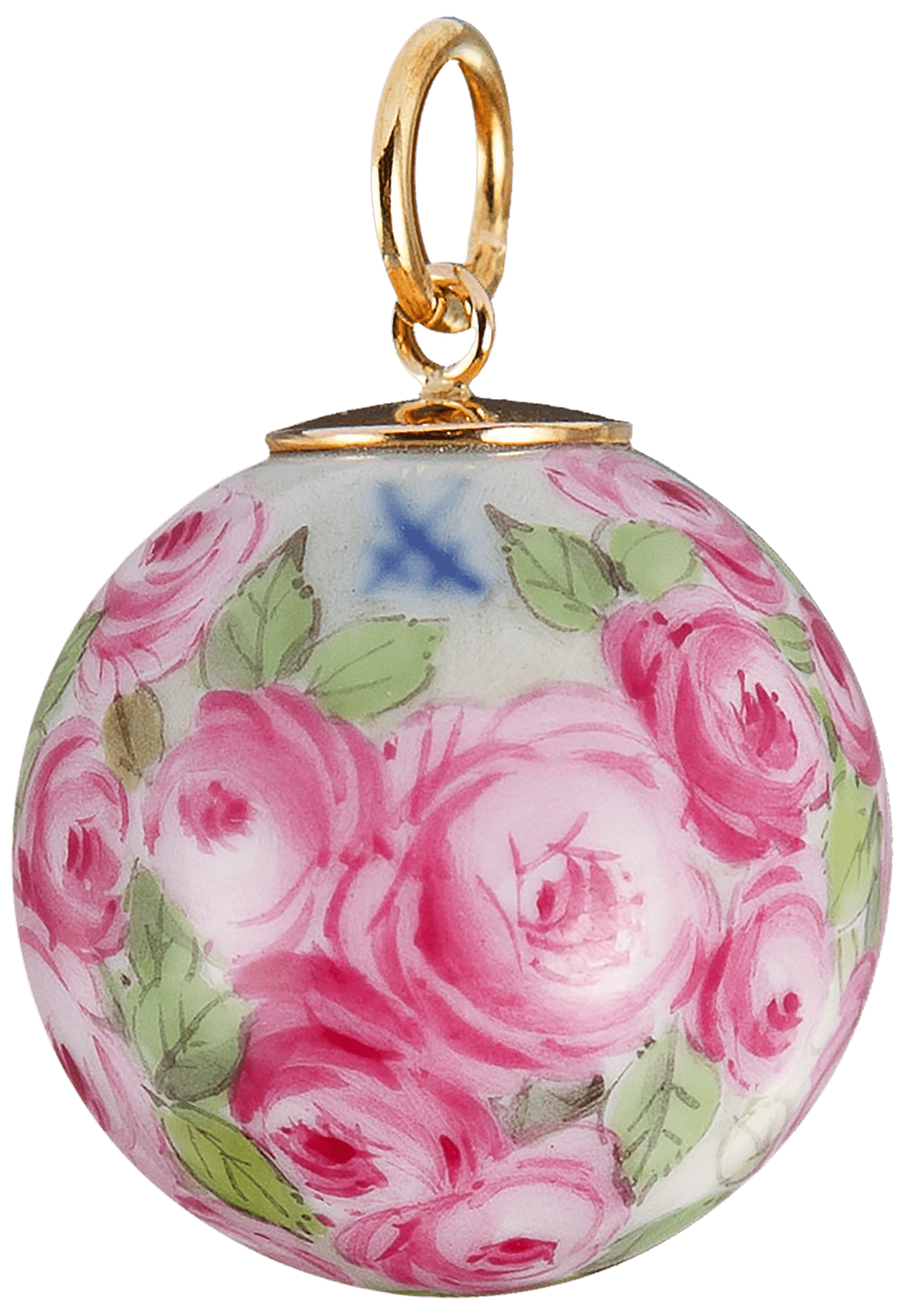 Anhänger Boule Rosengarten, Ø 2,1 cm | Meissen Porzellananhänger 97c040-55m34 - Meissen Weimar