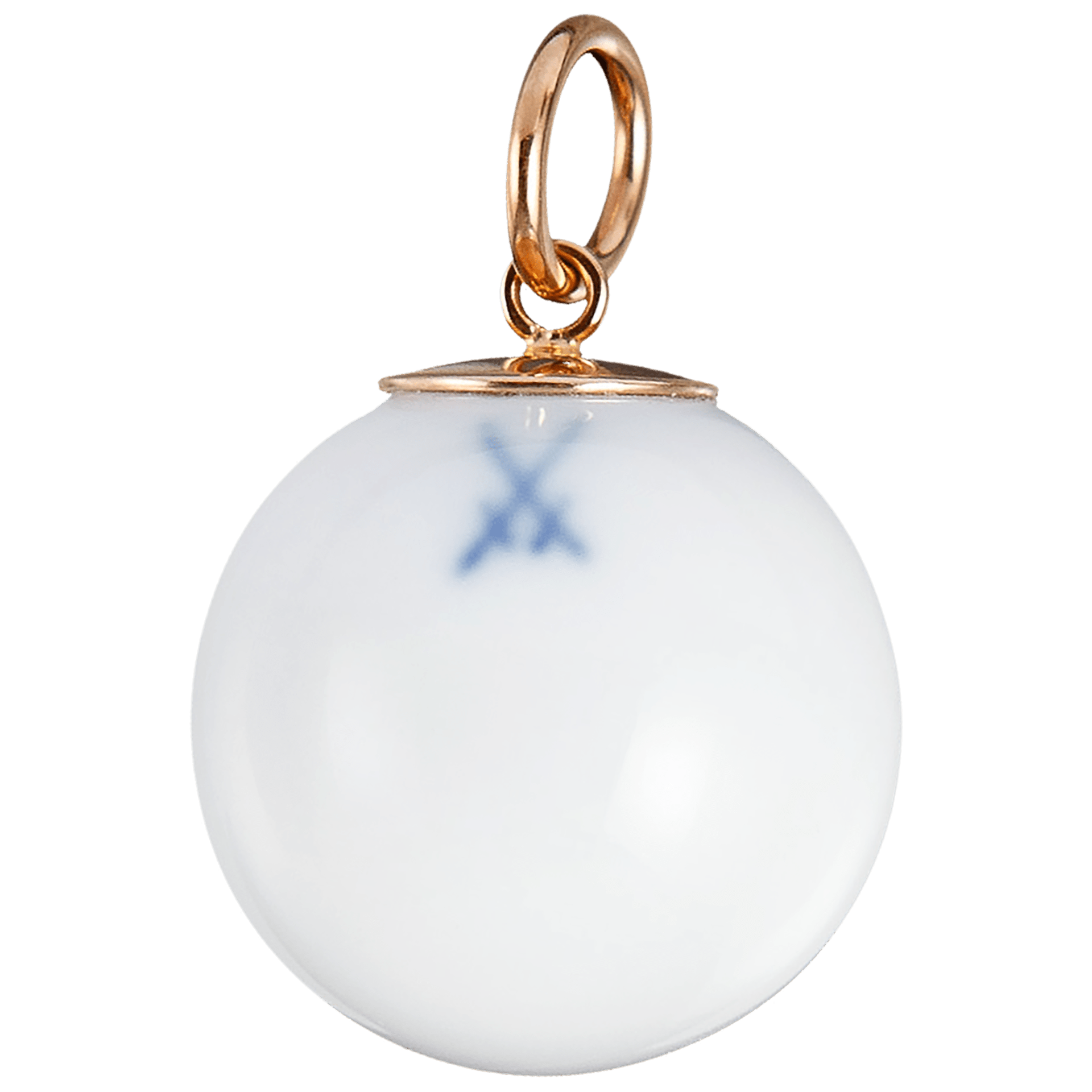 Anhänger "Boule" Tuberose Relief in Purpur, Ø 1,9 cm | MPJ20TR03500 - Meissen Weimar