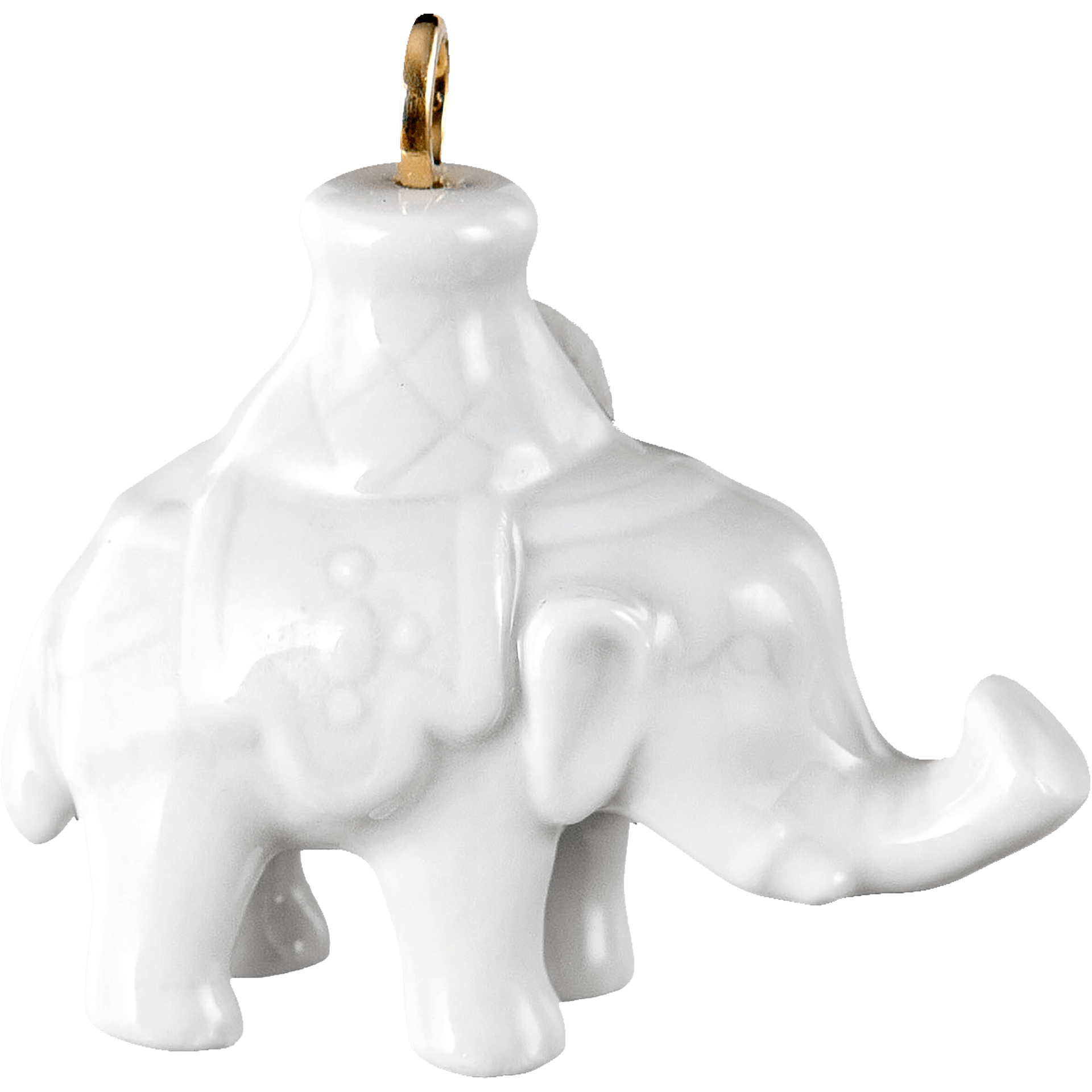 Anhänger Elefant Weiß, H 3,4 cm | Meissen Anhänger 000001 - 78M08 - Meissen Weimar