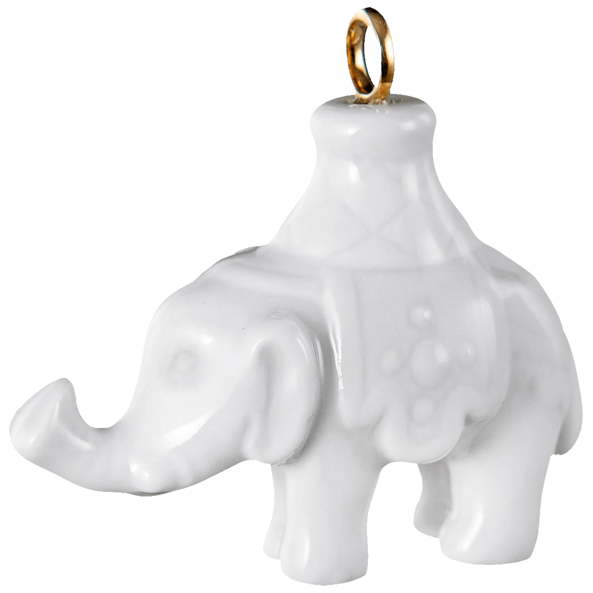 Anhänger Elefant Weiß, H 3,4 cm | Meissen Anhänger 000001 - 78M08 - Meissen Weimar