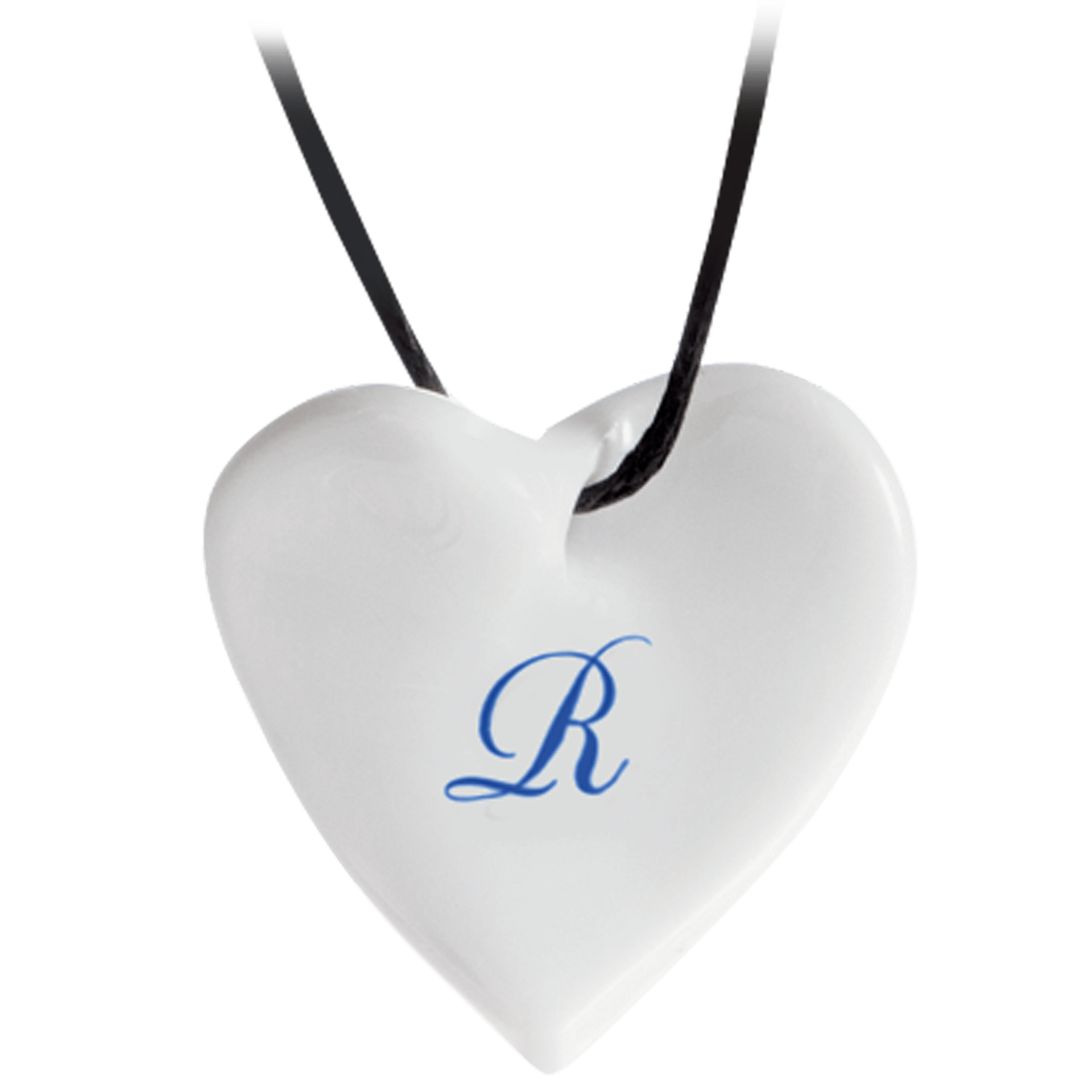 Anhänger Geschwungenes Herz Kobaltblau, H 2.5 cm | Meissen Porzellananhänger 97b301-71000 - Meissen Weimar