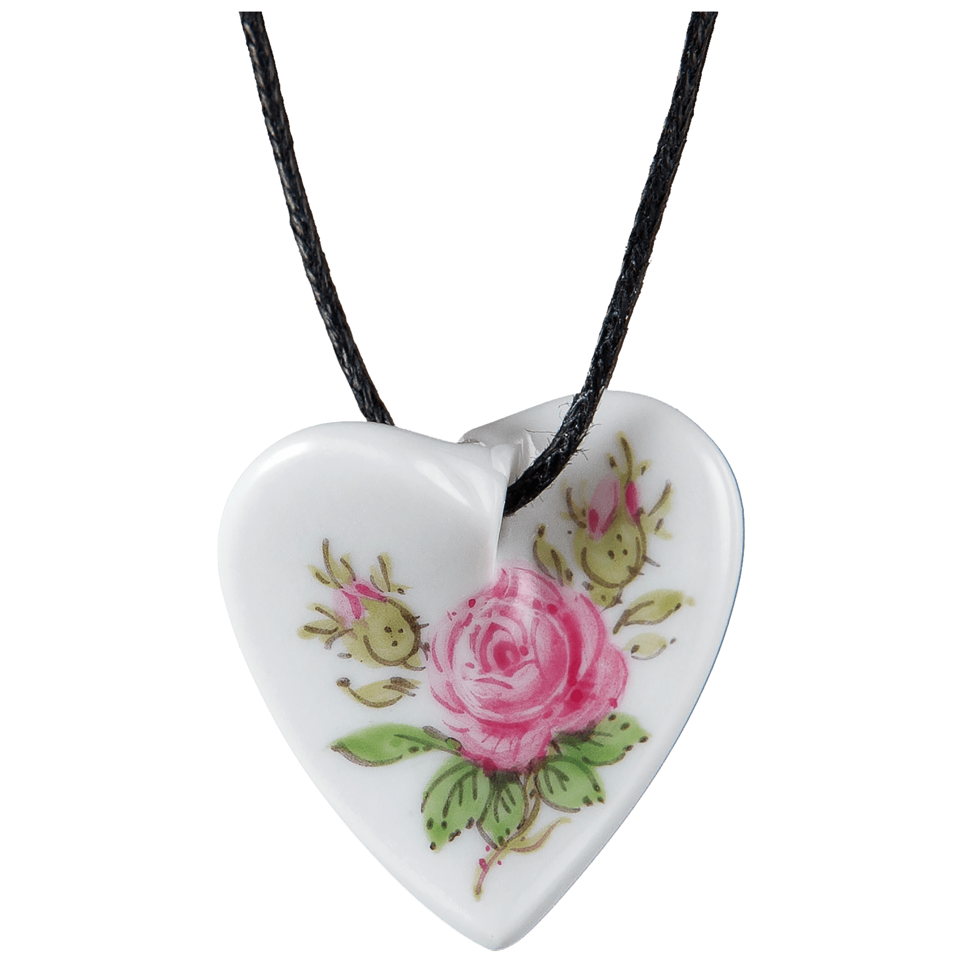 Anhänger "Geschwungenes Herz", Rose, 2,5 x 2,5 cm | Meissen Herz Collection MPJ20HES2077 - Meissen Weimar
