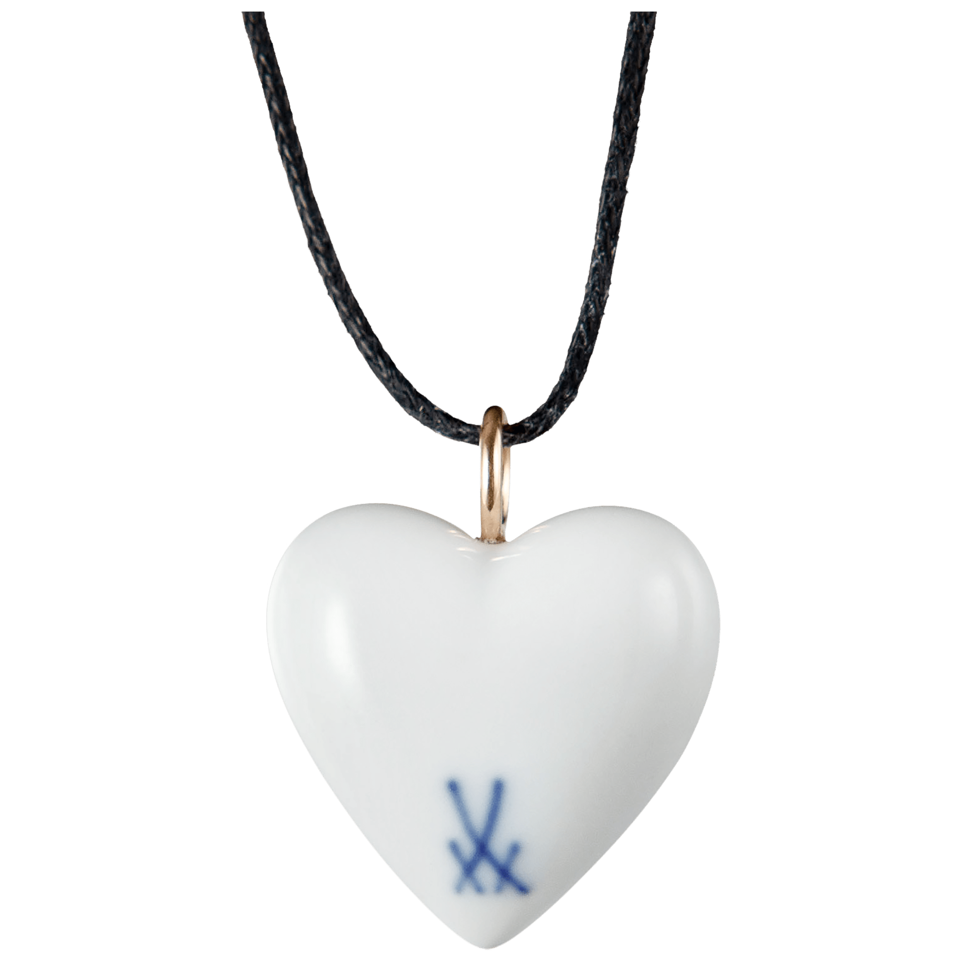 Anhänger 'Herz Größe L', blauer Schmetterling, 2,4 x 2 cm | Meissen Jewellery Herz - Anhänger MPJ20HED3371 - Meissen Weimar