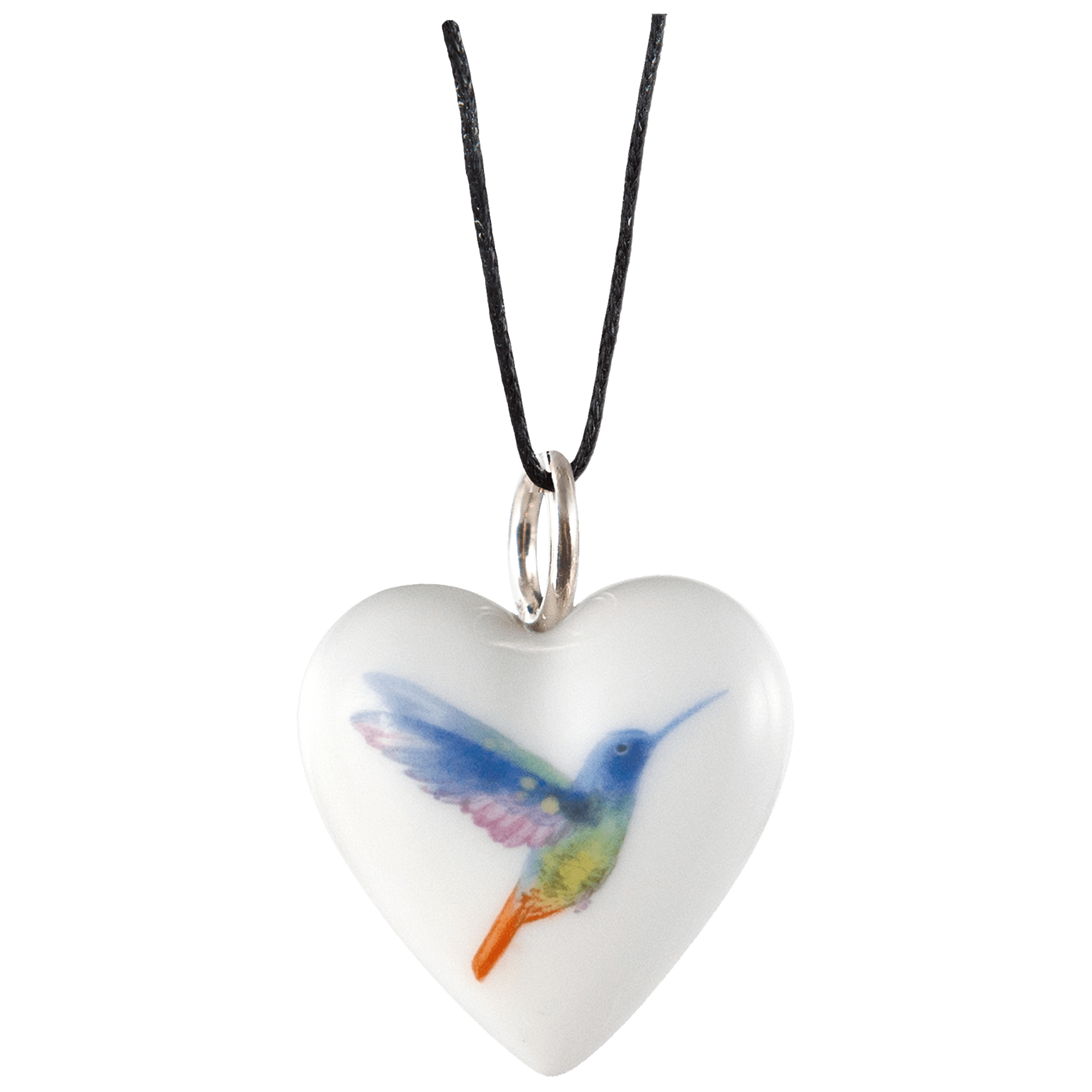 Anhänger Herz Kolibri M, Porzellan, 2,2 cm | Meissen Porzellananhänger 61a175 - 71m03 - Meissen Weimar