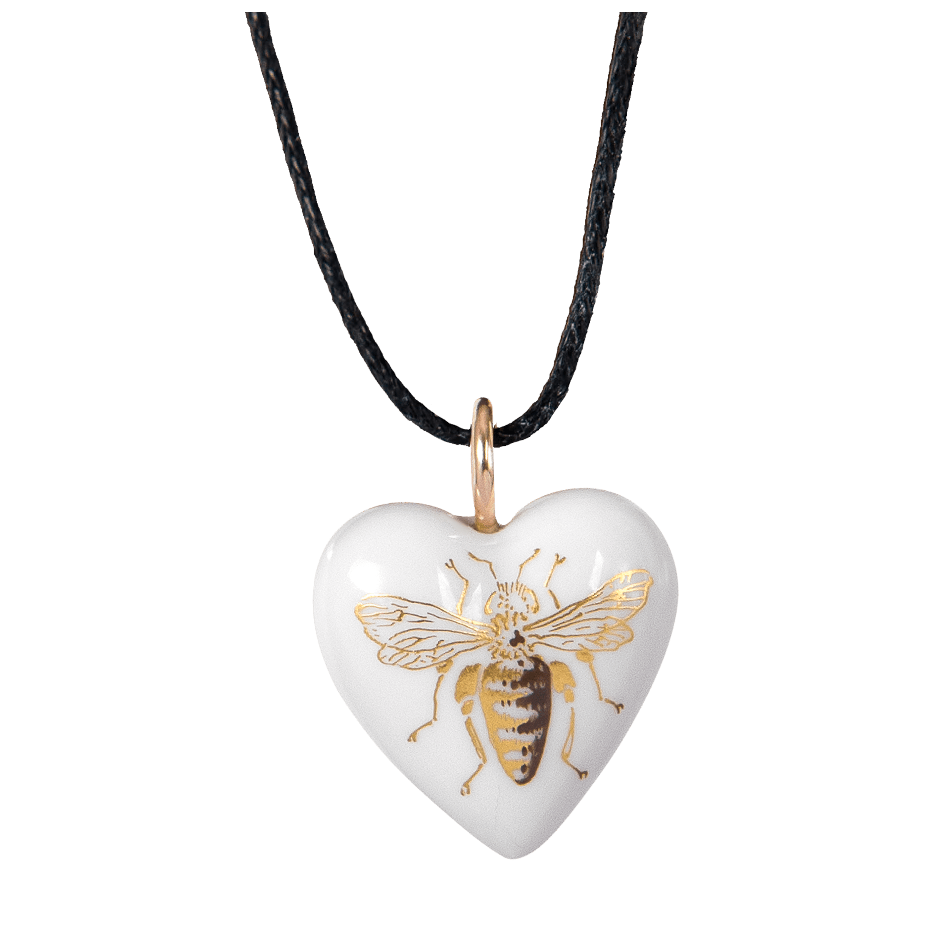 Anhänger Herz mittel, Roségold, Biene, 2,2 x 1,8 cm | Meissen Jewellery 71A168 - 71M04 - Meissen Weimar