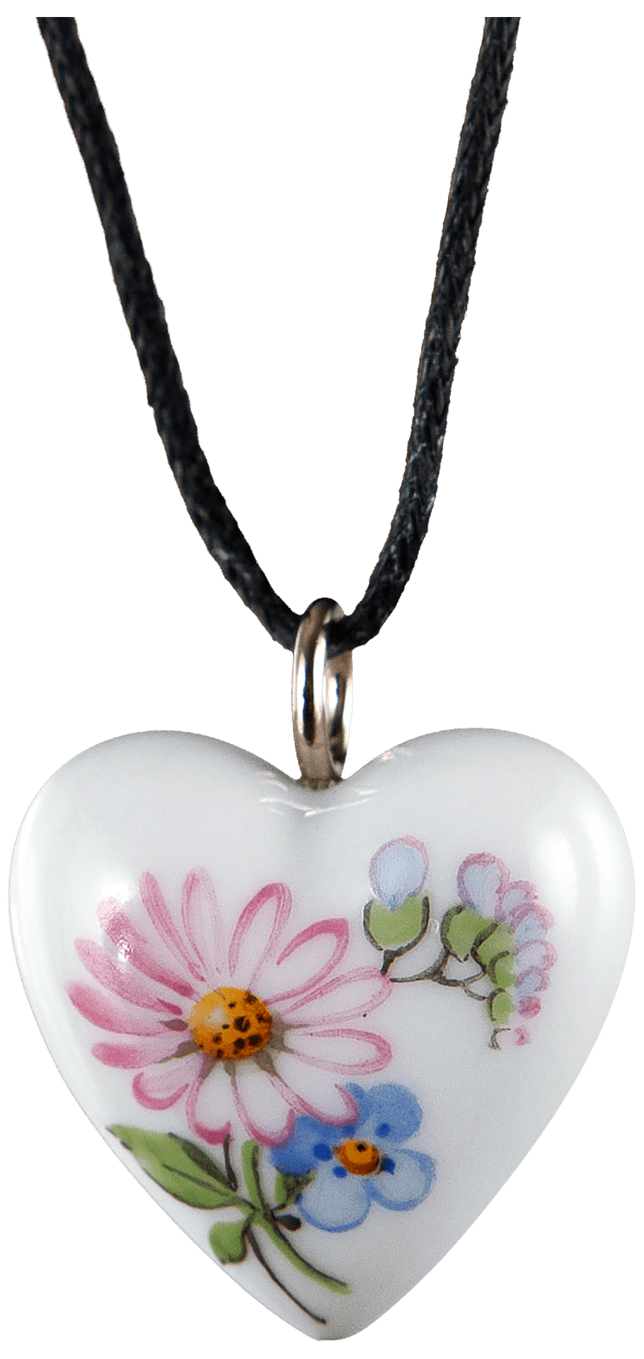 Anhänger Herz, Tausendschön, H 2,4 cm | Meissen Porzellananhänger 22a060-71m01 - Meissen Weimar