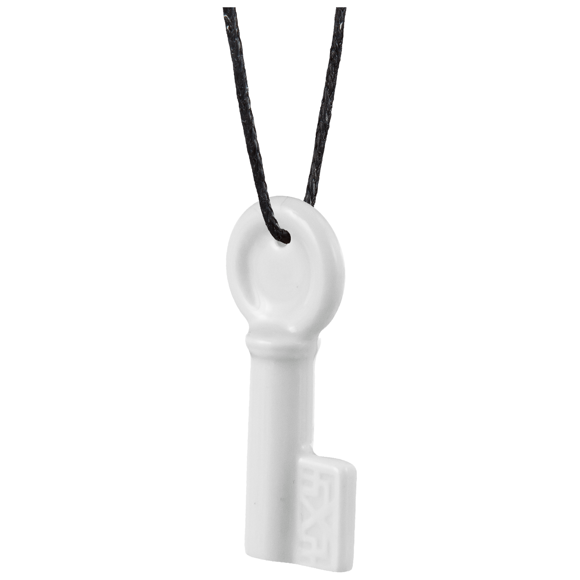 Anhänger 'Schlüssel', Weiß, 4 x 1,9 cm | Geschenke - Anhänger 000001 - 55087 - Meissen Weimar