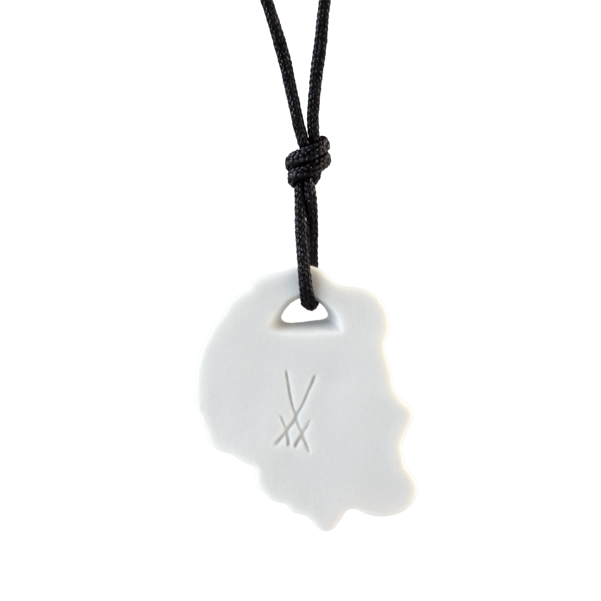 Anhänger "Sternzeichen" Wassermann, Weiß, Biskuit, 3,5 x 2,8 cm 001001 - 71035 - Meissen Weimar