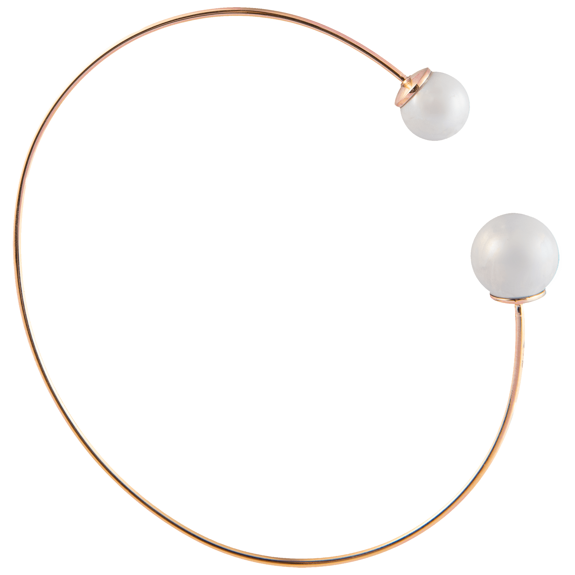 Armreif Pearl Collection Pure White, Roségold 750, Höhe 5.3 cm | Meissen Pearl Collection mpj30pcw14c19 - Meissen Weimar