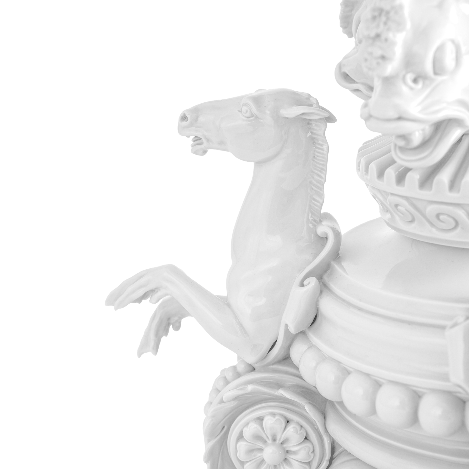 Aufsatz mit Muschel und Seepferden, Lim. 15, H 65 cm | Meissen Limitierte Meisterwerke 000084-81M19 - Meissen Weimar