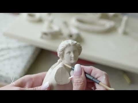 Aufsatz mit Muschel und Seepferden, Weiß, H 65 cm, Limitiert 15 Stück | Meissen Limitierte Meisterwerke 000084-81m19 - Meissen Weimar