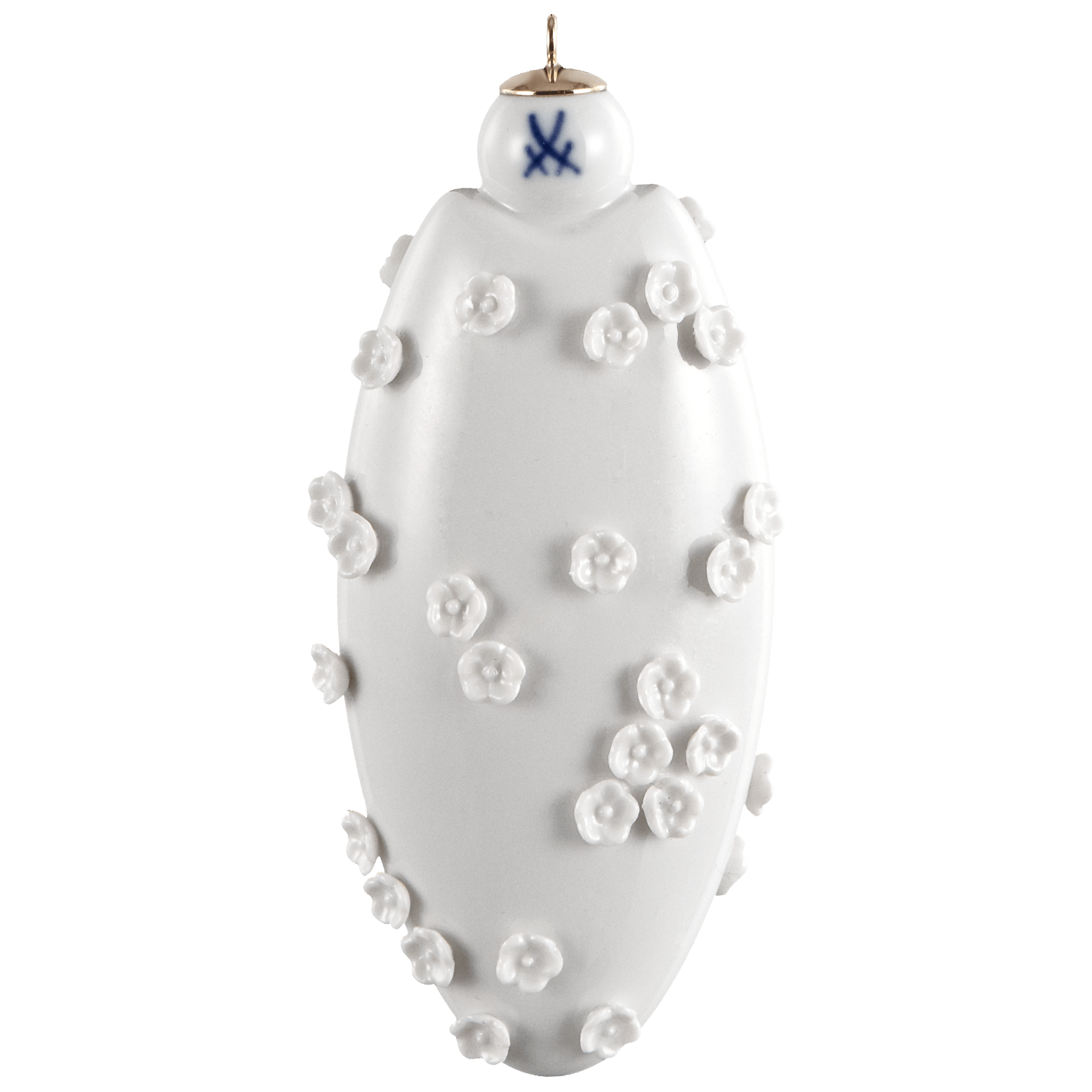 Baumschmuck Ellipse, Weiß, H 9,5 cm | Meissen Royal Blossom Collection 000001 - 55m77 - Meissen Weimar