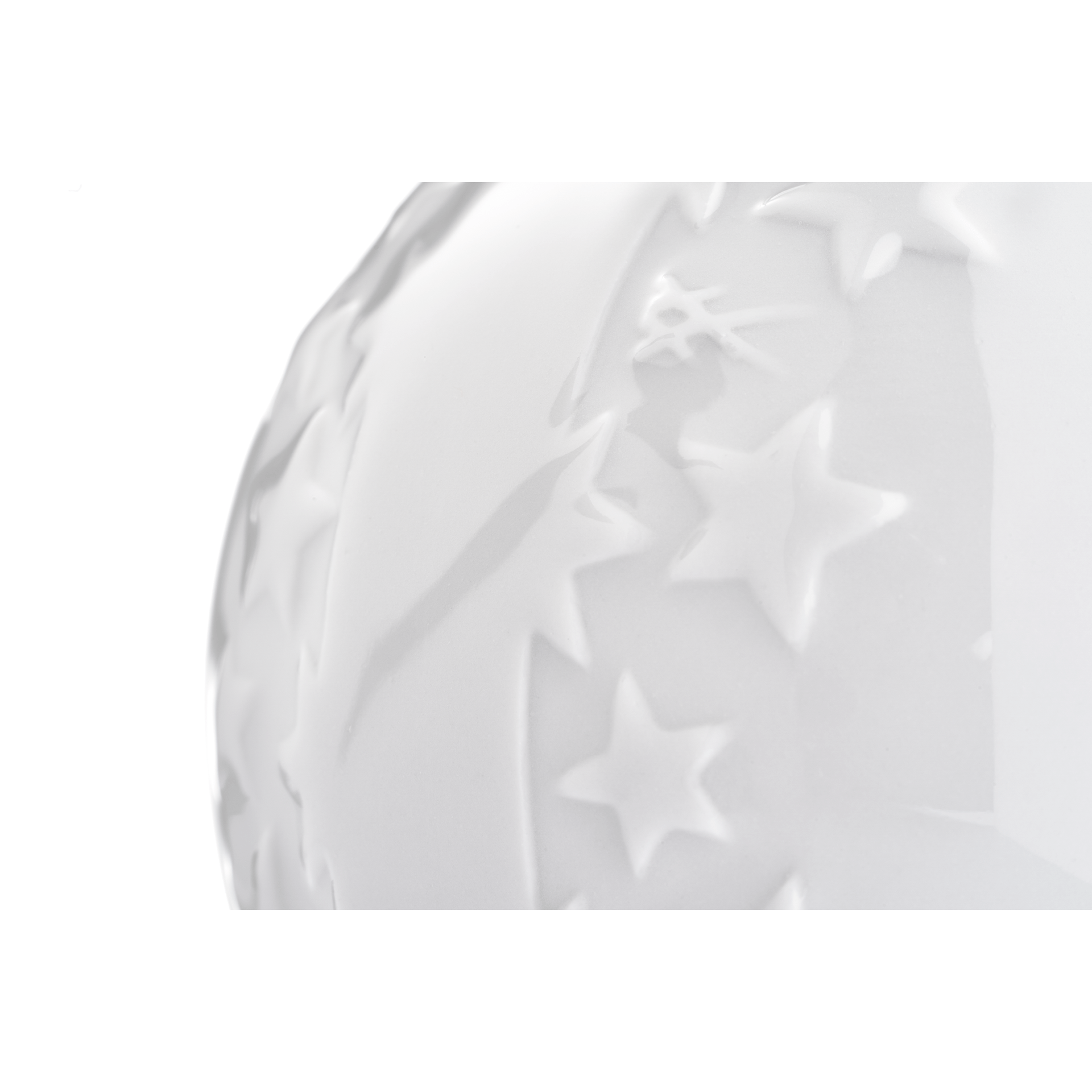 Baumschmuck Kugel Reliefsterne, Weiß, Ø 7 cm | Meissen Weihnachtskollektion 000001 - 55M39 - Meissen Weimar