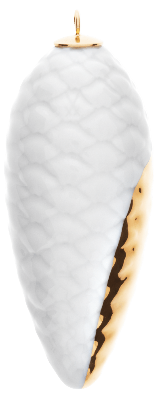 Baumschmuck Tannenzapfen, Gold, H 8,5 cm | Meissen Geschenke 99a434 - 83m26 - Meissen Weimar