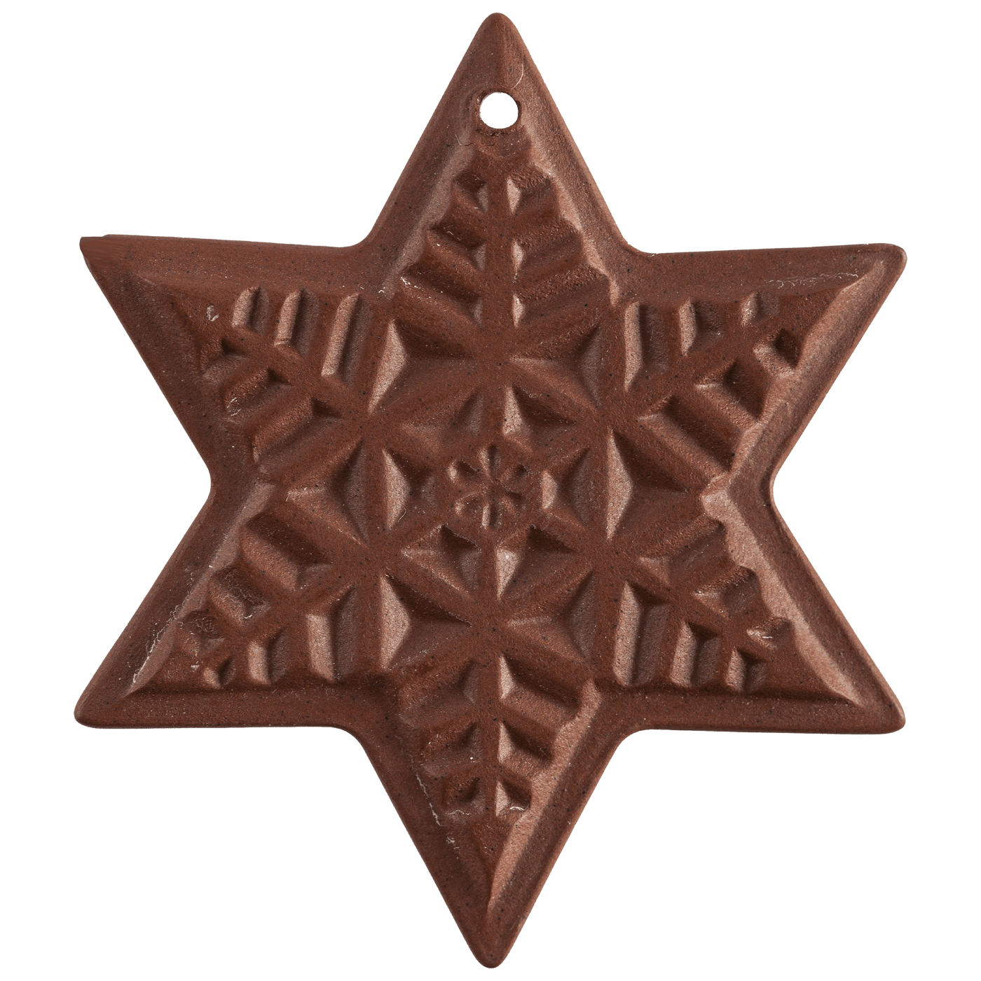 Baumschmuck Weihnachtsstern Schneeflocke, Medaillen, Böttgersteinzeug, H 4,3 cm 000004-98D43 - Meissen Weimar