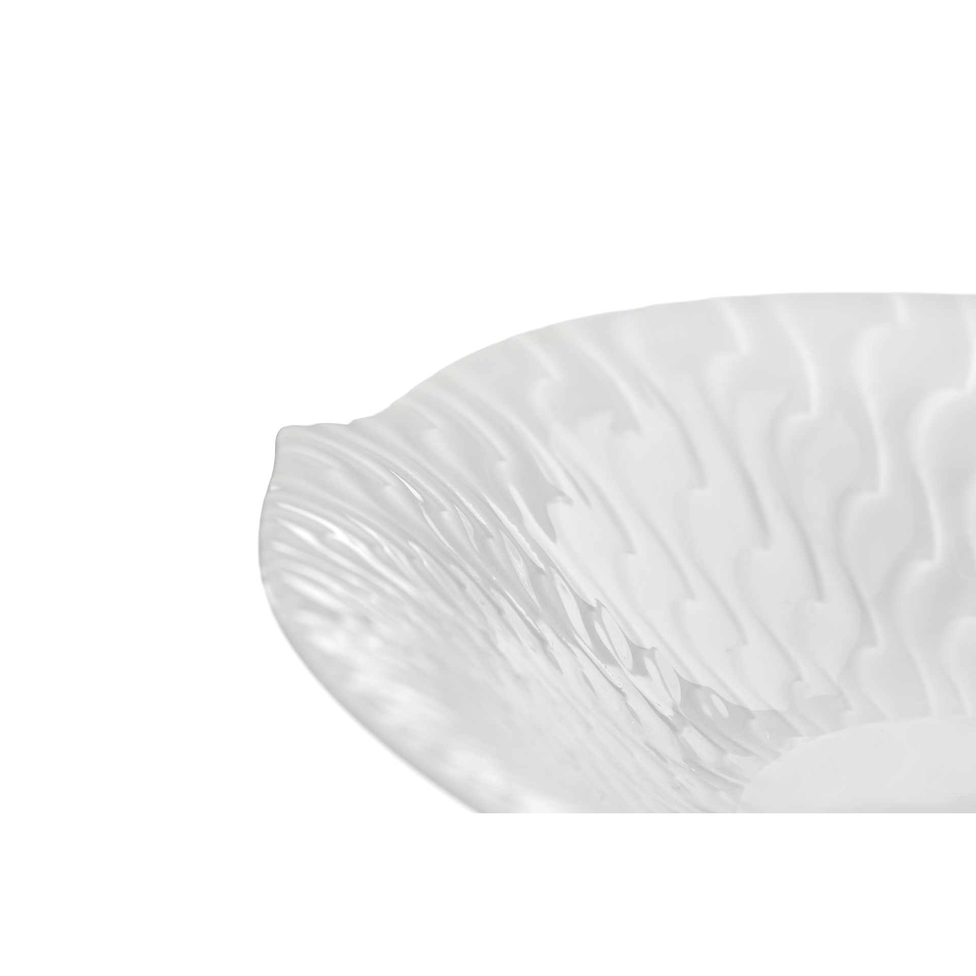 Beilagenschale, klein, Weiß, L 18 cm | Meissen Wellenspiel Relief 000001 - 29284 - Meissen Weimar