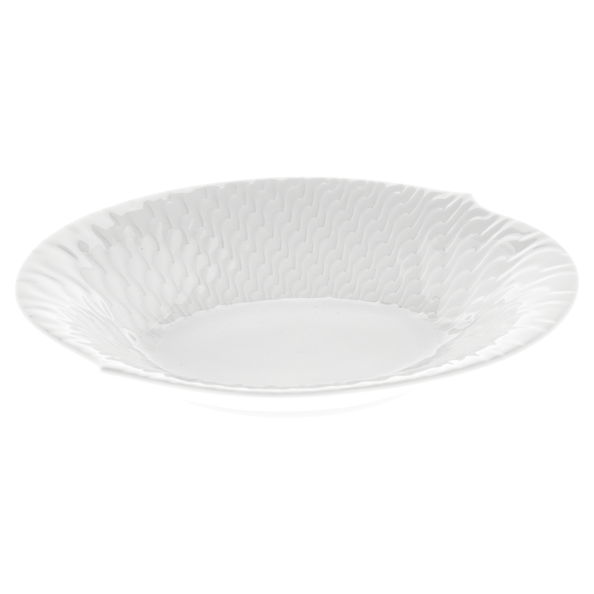 Beilagenschale, klein, Weiß, L 18 cm | Meissen Wellenspiel Relief 000001 - 29284 - Meissen Weimar