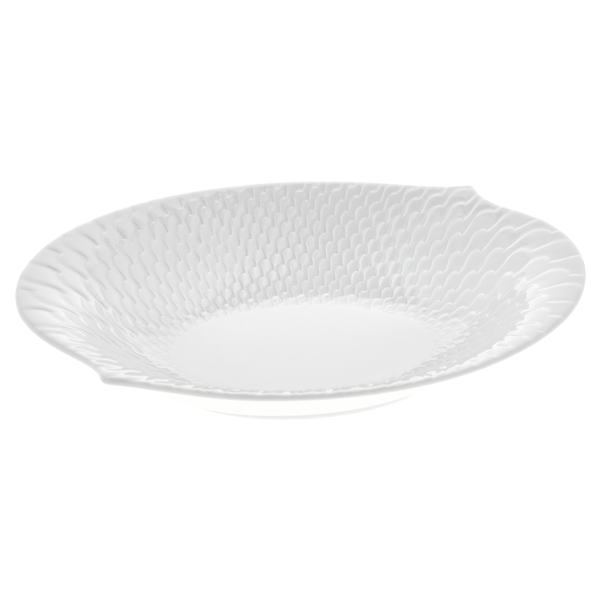 Beilagenschale, klein, weiß, L 21,5 cm | Meissen Wellenspiel Relief 000001 - 29283 - Meissen Weimar