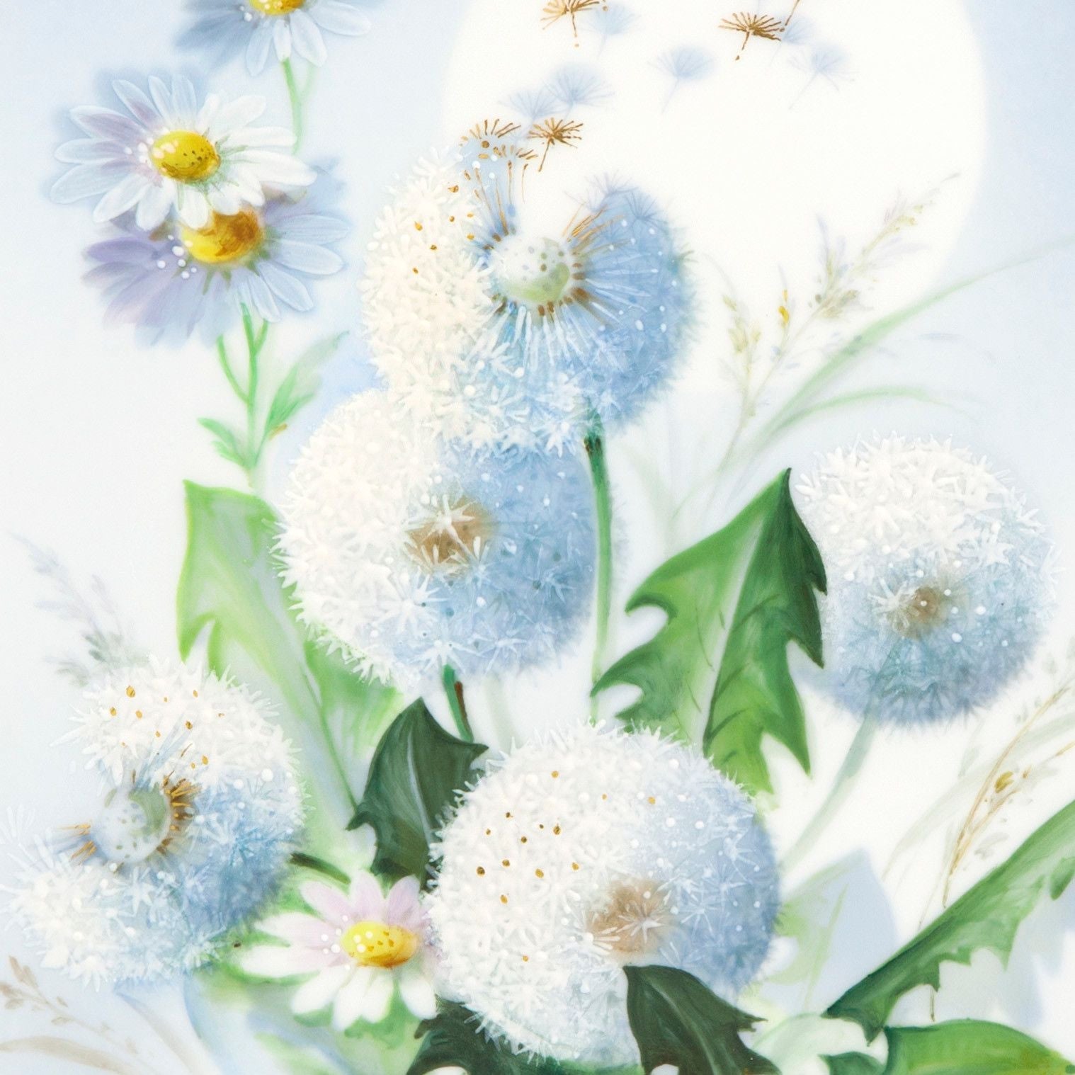Bildplatte Pusteblume, Porzellan, H 30 cm | Meissen Limitierte Meisterwerke 932f84 - 9m226 - Meissen Weimar