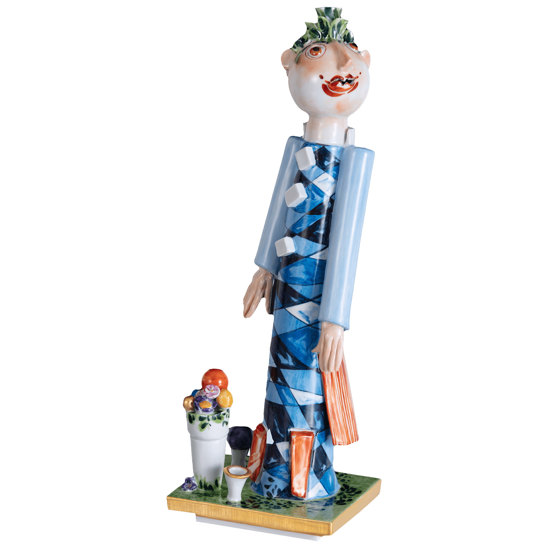Blumentopfmann Unikat H 38 cm | Meissen Unikate 630100 - u6226 - Meissen Weimar