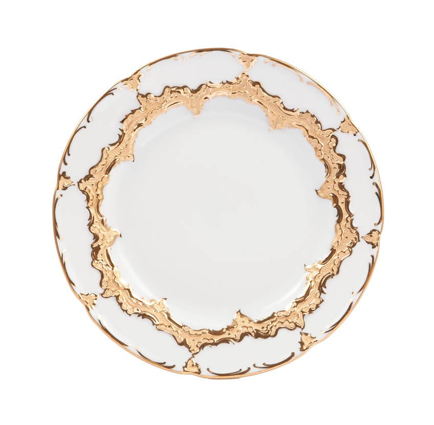 Brotteller, Goldbronze, leicht, Ø 15,5 cm | Meissen B - Form 999979 - 15500 - Meissen Weimar