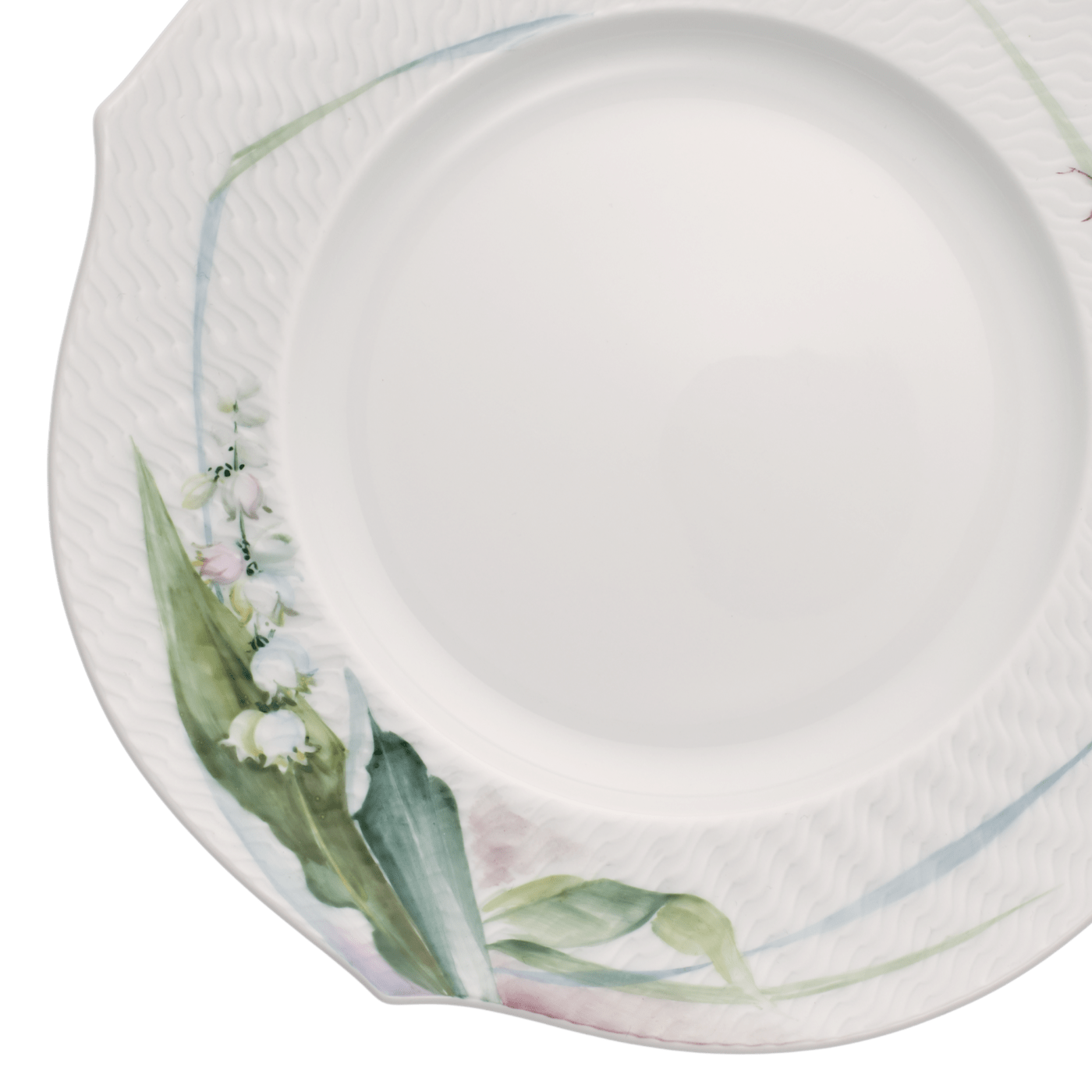 Brotteller Waldflora mit Maiglöckchen Ø 19,5 cm | Meissen Wellenspiel Relief 61c012 - 29470 - Meissen Weimar