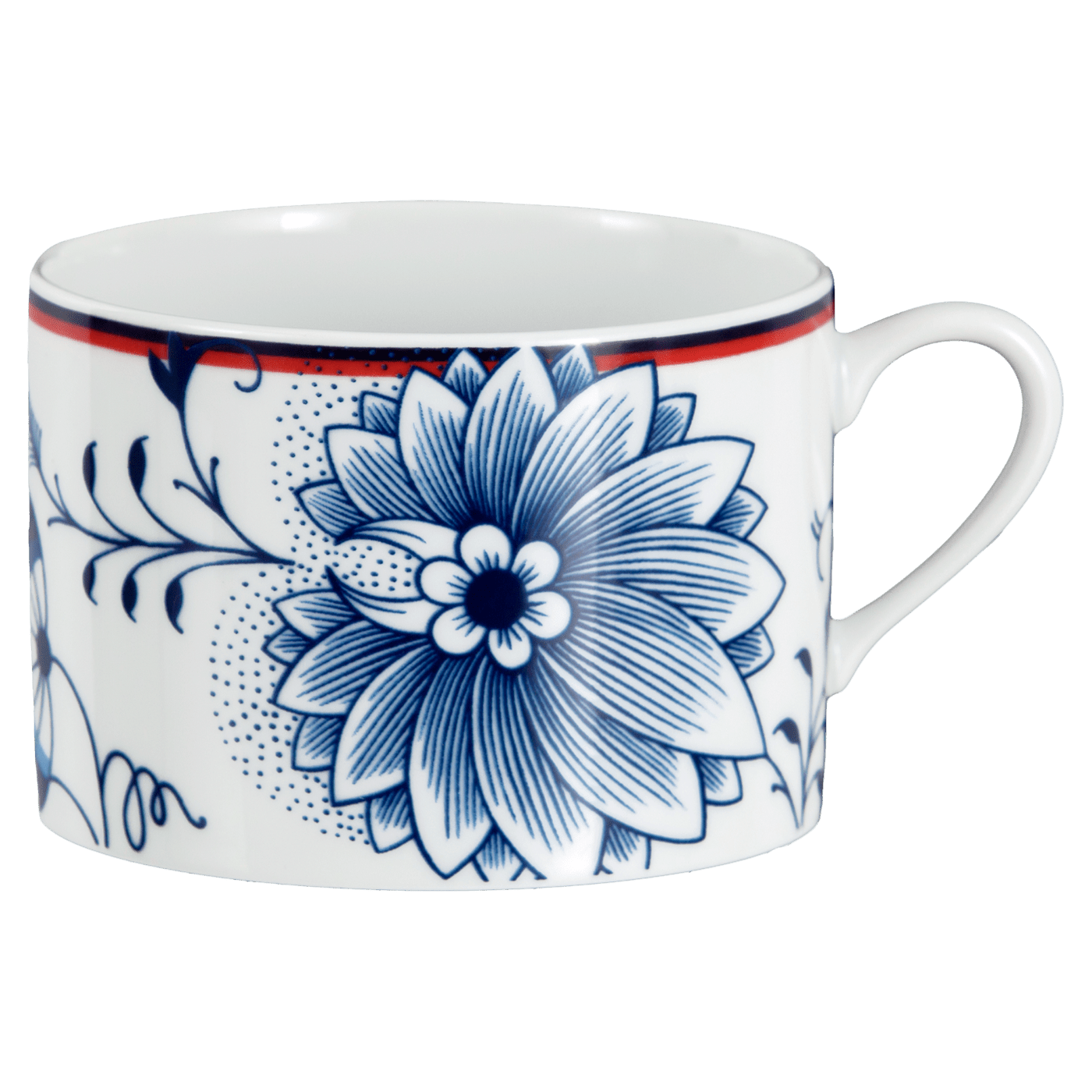 Cappuccinoobertasse, "Bloomy Feathers", 0,25 l | Meissen Collage 79A544 - 36574 - Meissen Weimar