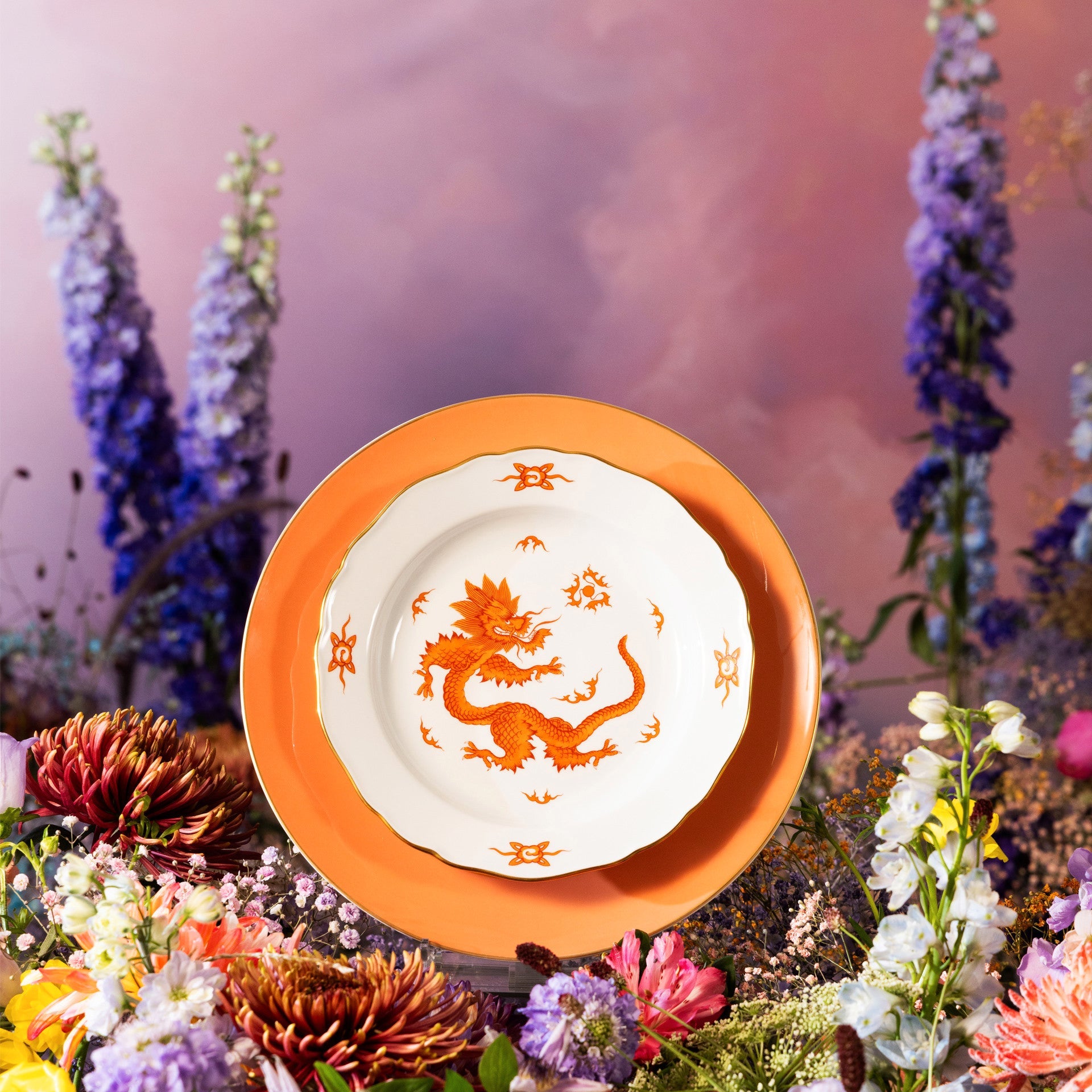 Cappuccinotasse, Ming - Drache, rot, handausgemalt, V 0,25 l | Meissen Neuer Ausschnitt 33D510-00584 - Meissen Weimar