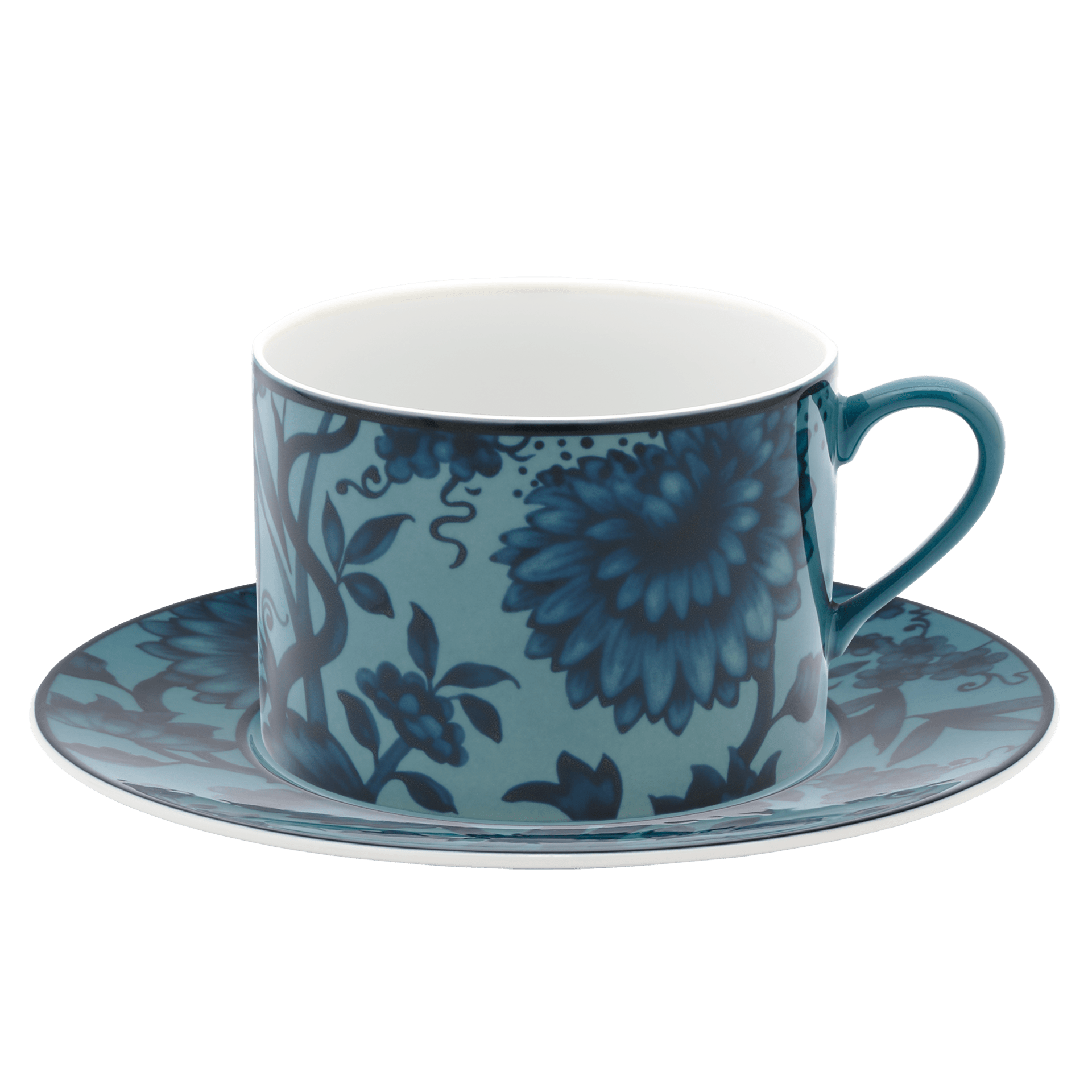 Cappuccinotasse petrol Ø 17 cm | Meissen No.41 Royal Blossom 79b560-36584 - Meissen Weimar