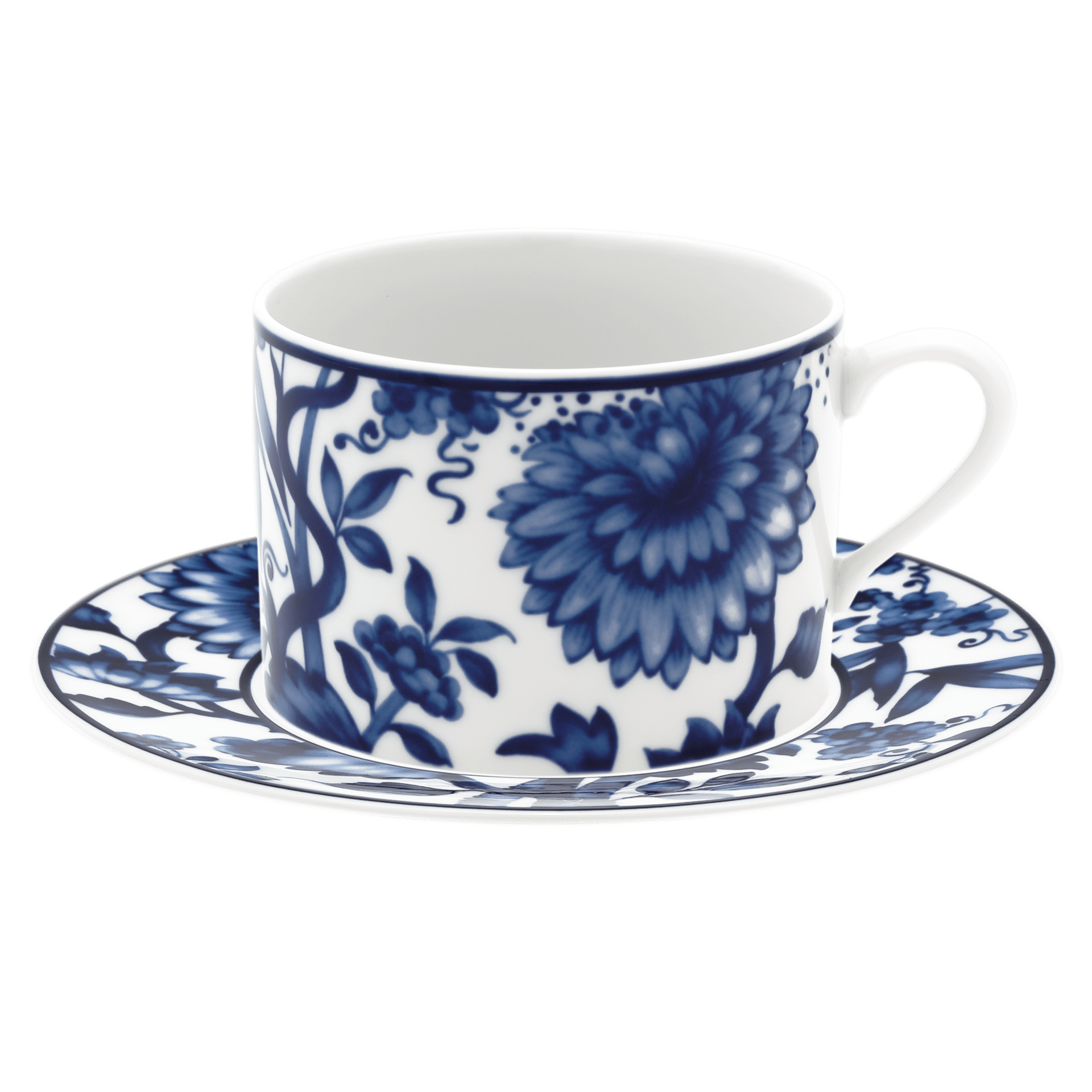 Cappuccinotasse, weiß, H 8 cm | Meissen No. 41 Noble Blue 79b500-36584 - Meissen Weimar